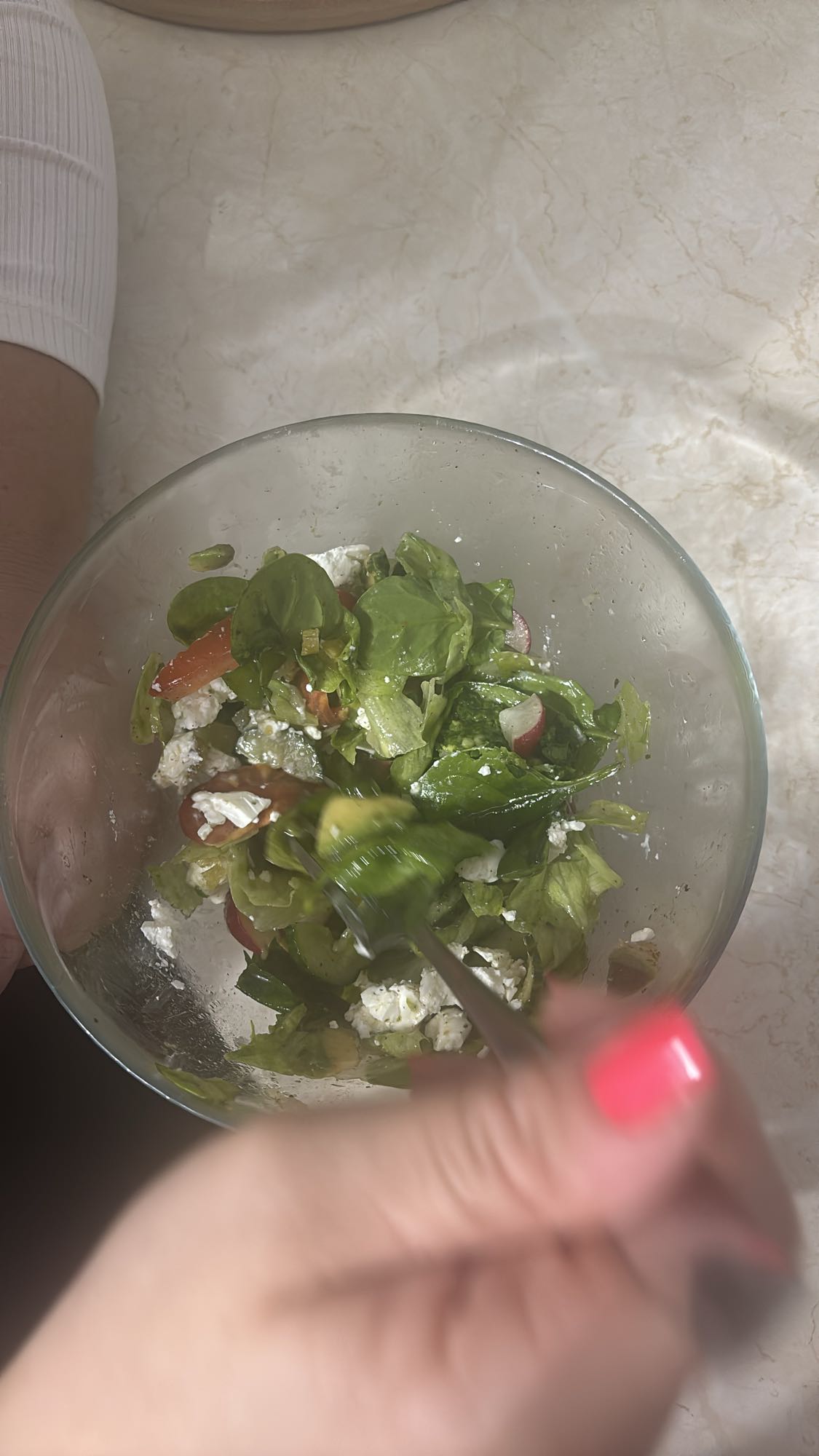 Sałatka ze szpinakiem