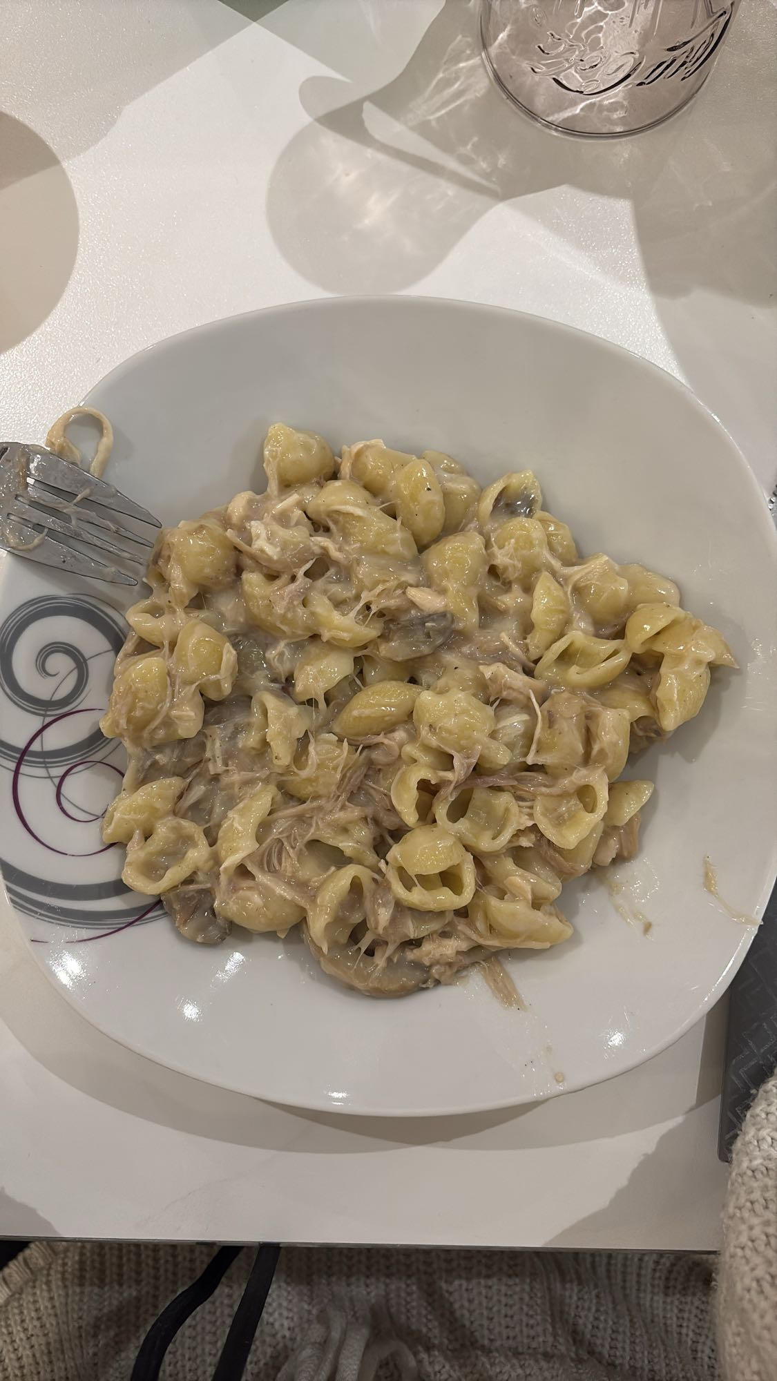 Pâtes crémeuses au poulet