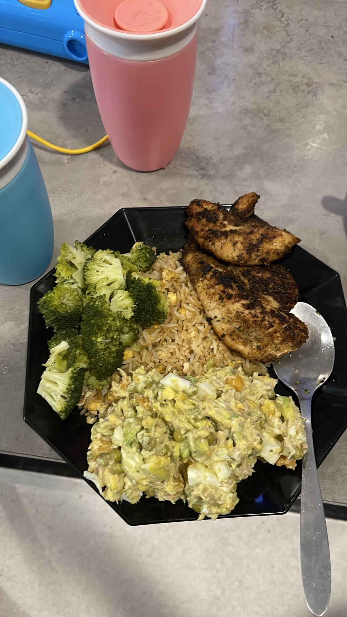 Gegrilde kip met rijst