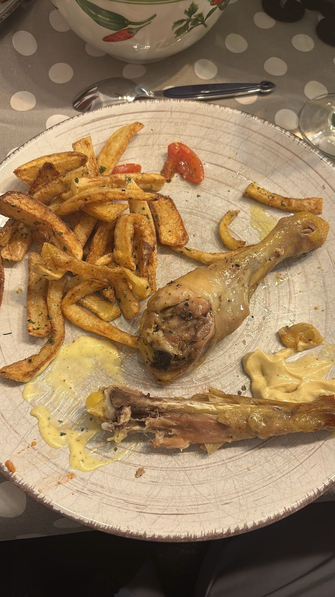 Poulet et frites maison