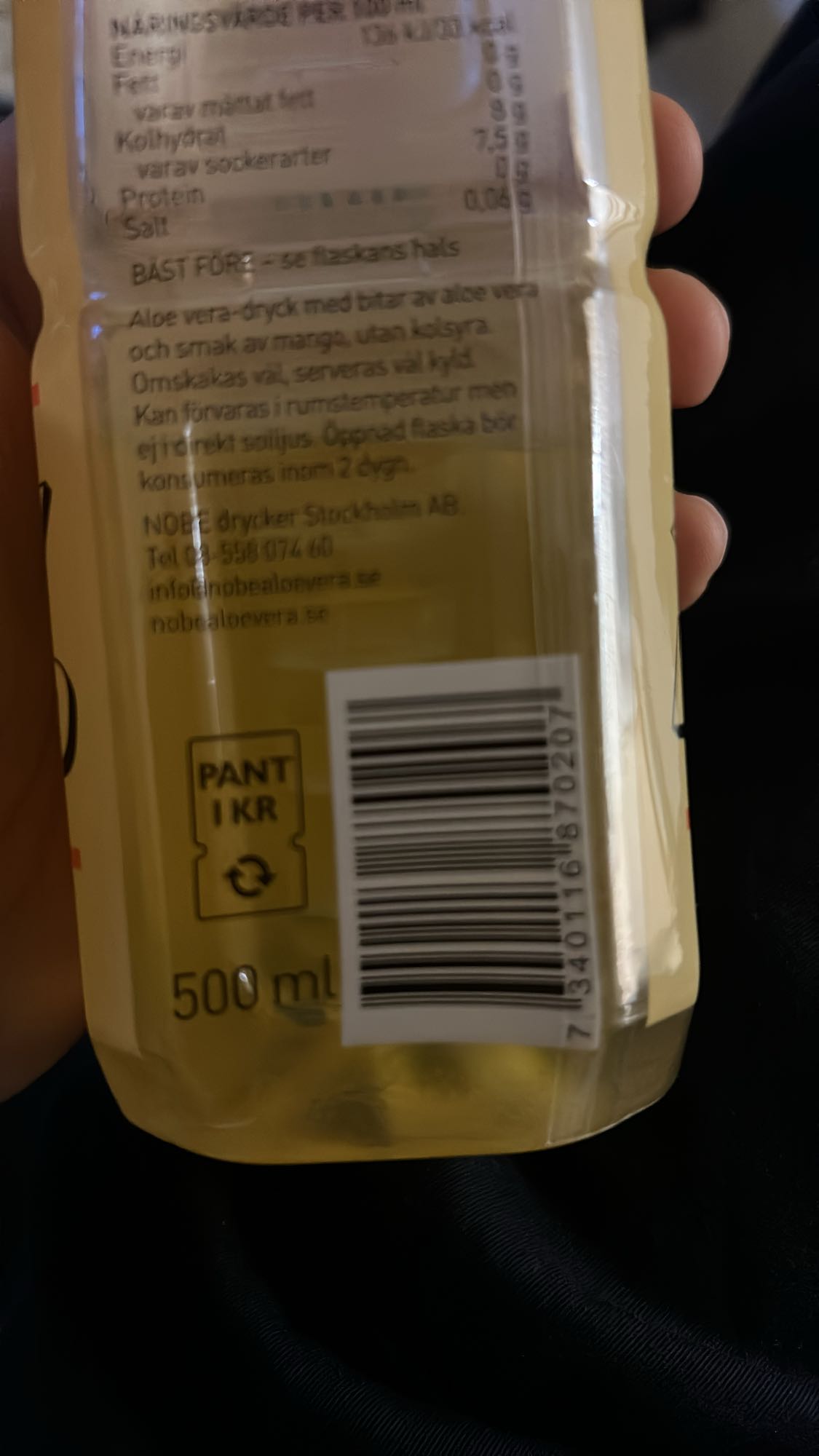 Aloe vera dryck mango