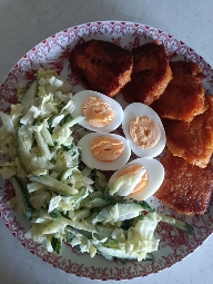 Fried Chicken with Salad