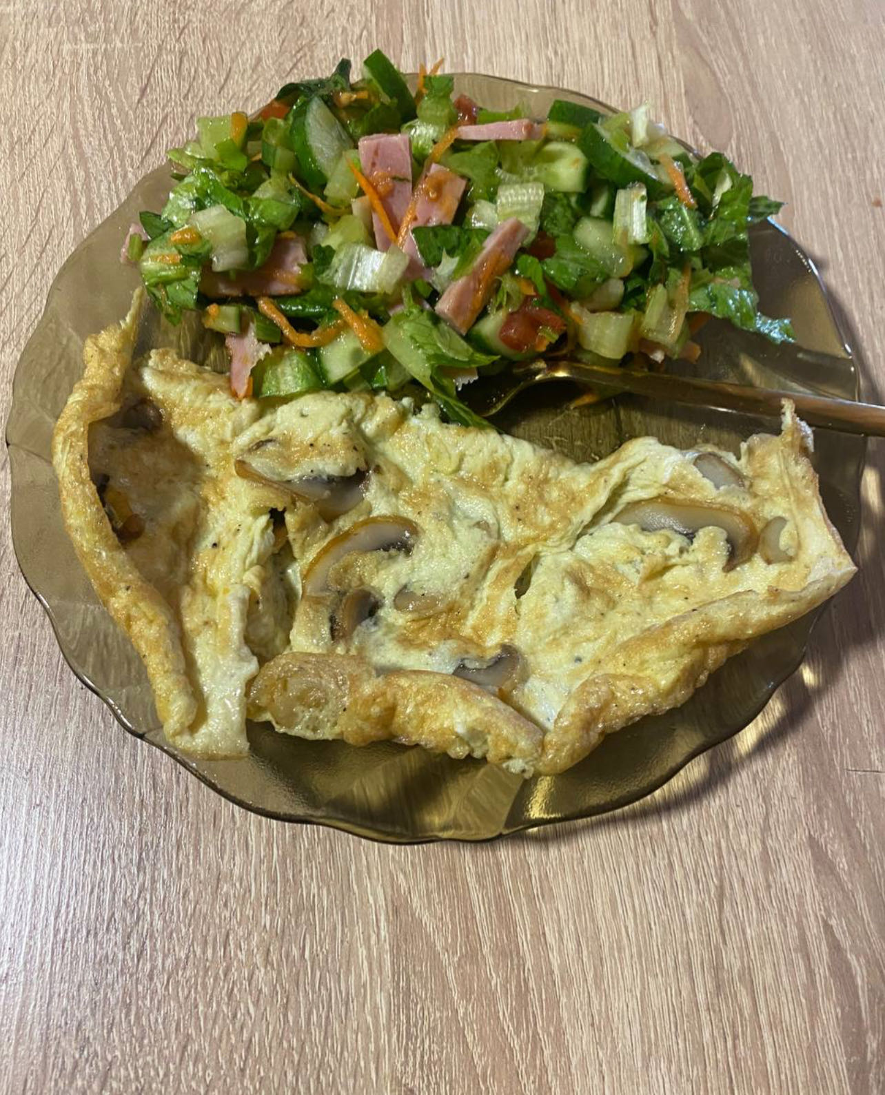 Omelette aux champignons