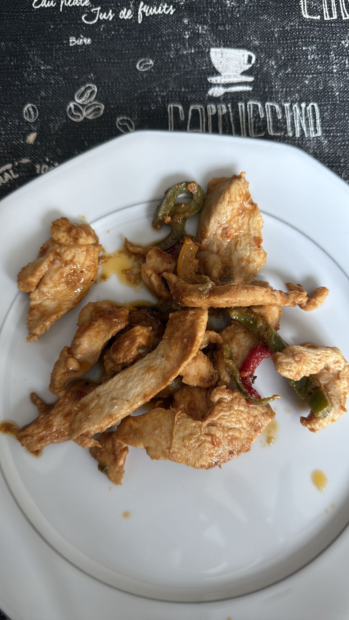 Poulet sauté aux poivrons