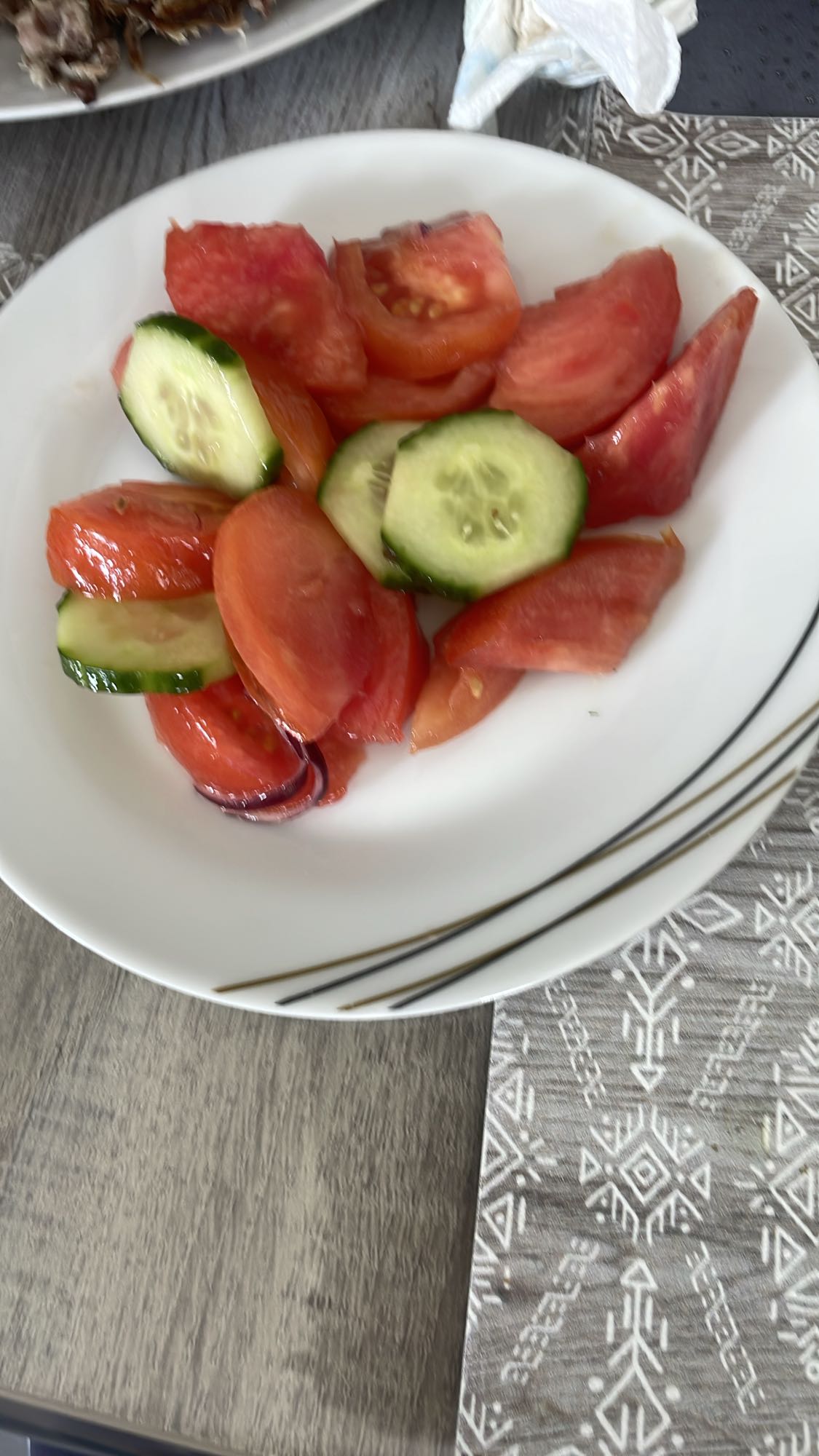 Salade de tomates et concombres