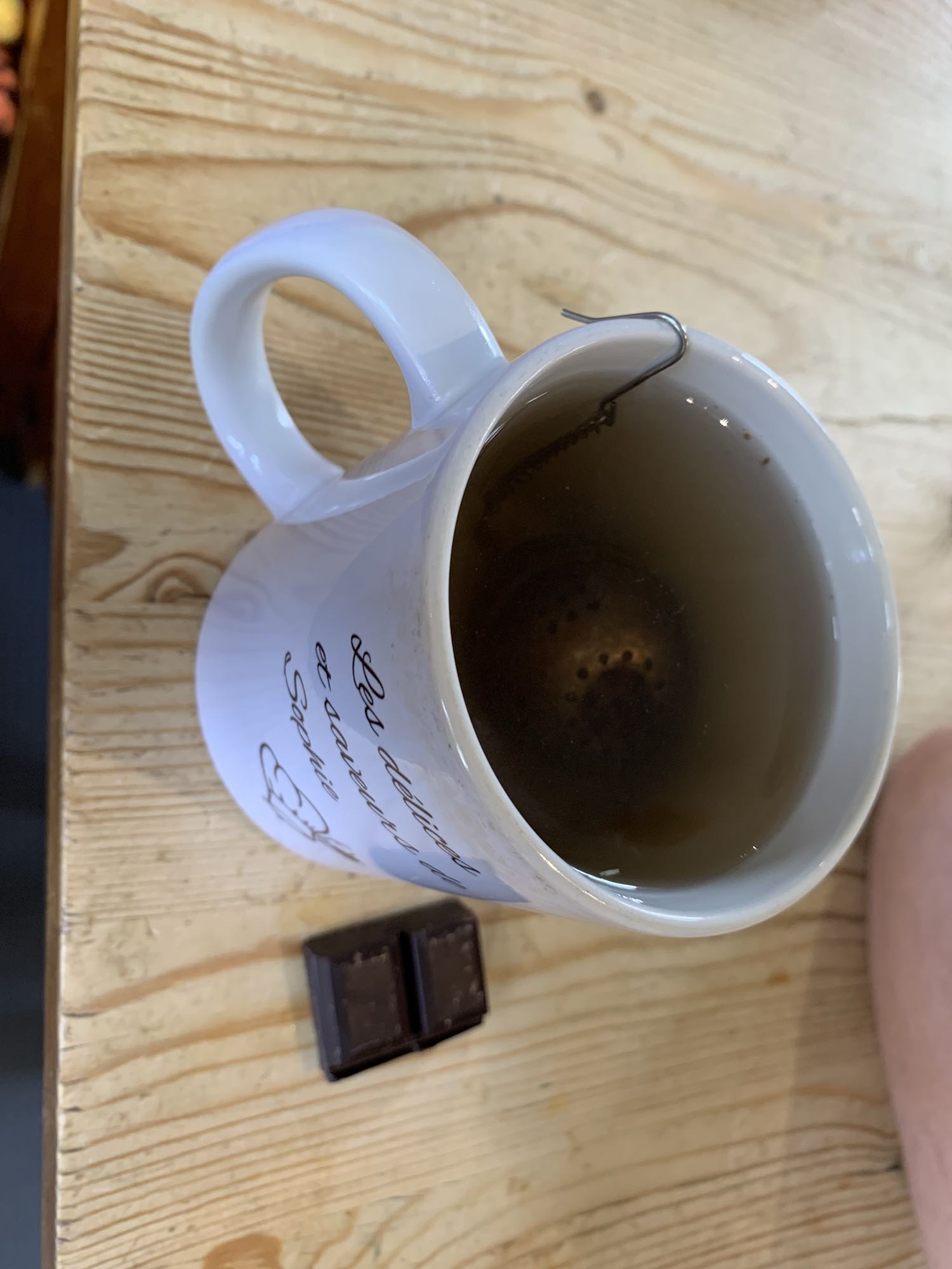 Thé et chocolat noir