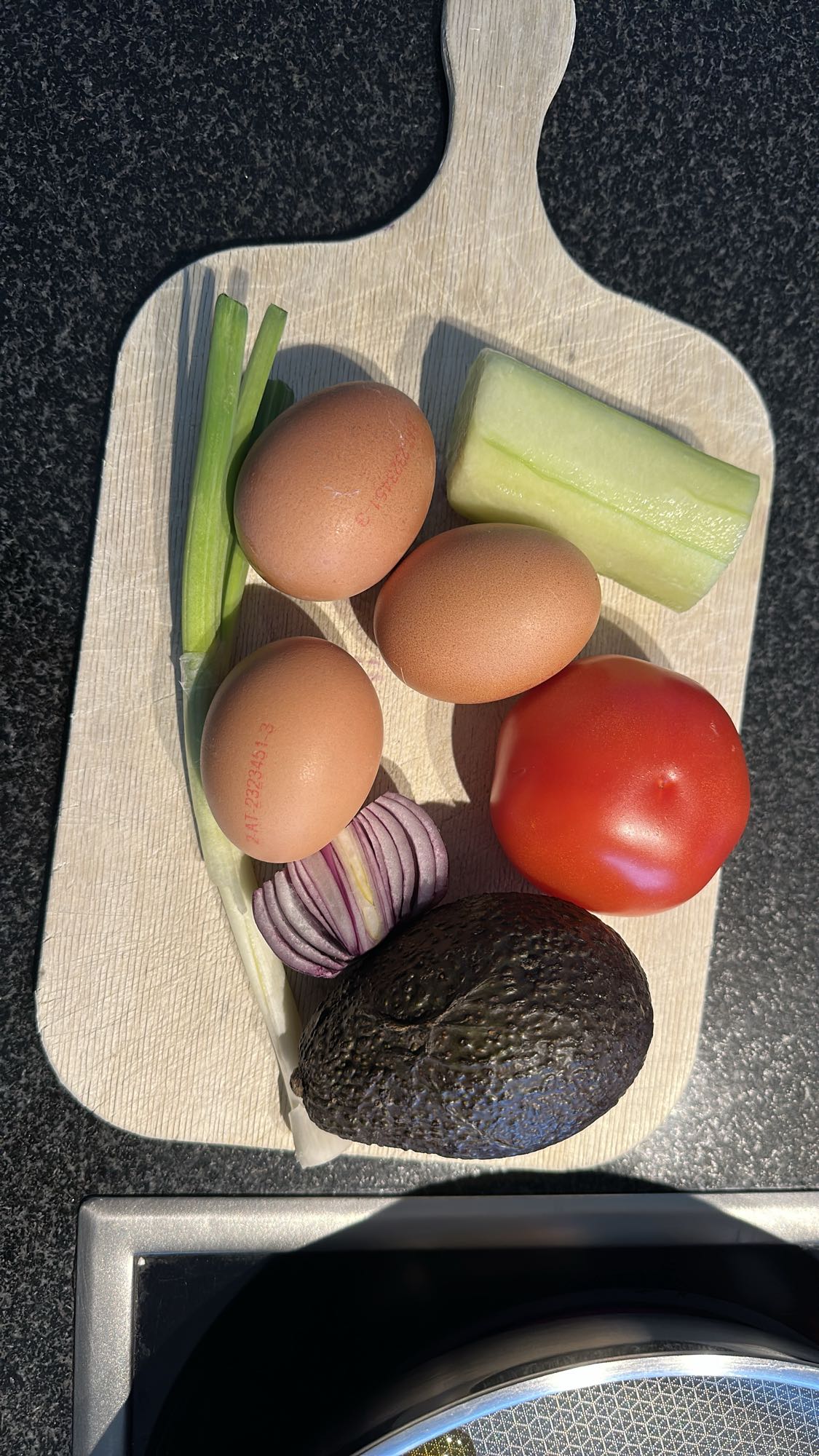 Eiersalat mit Gemüse