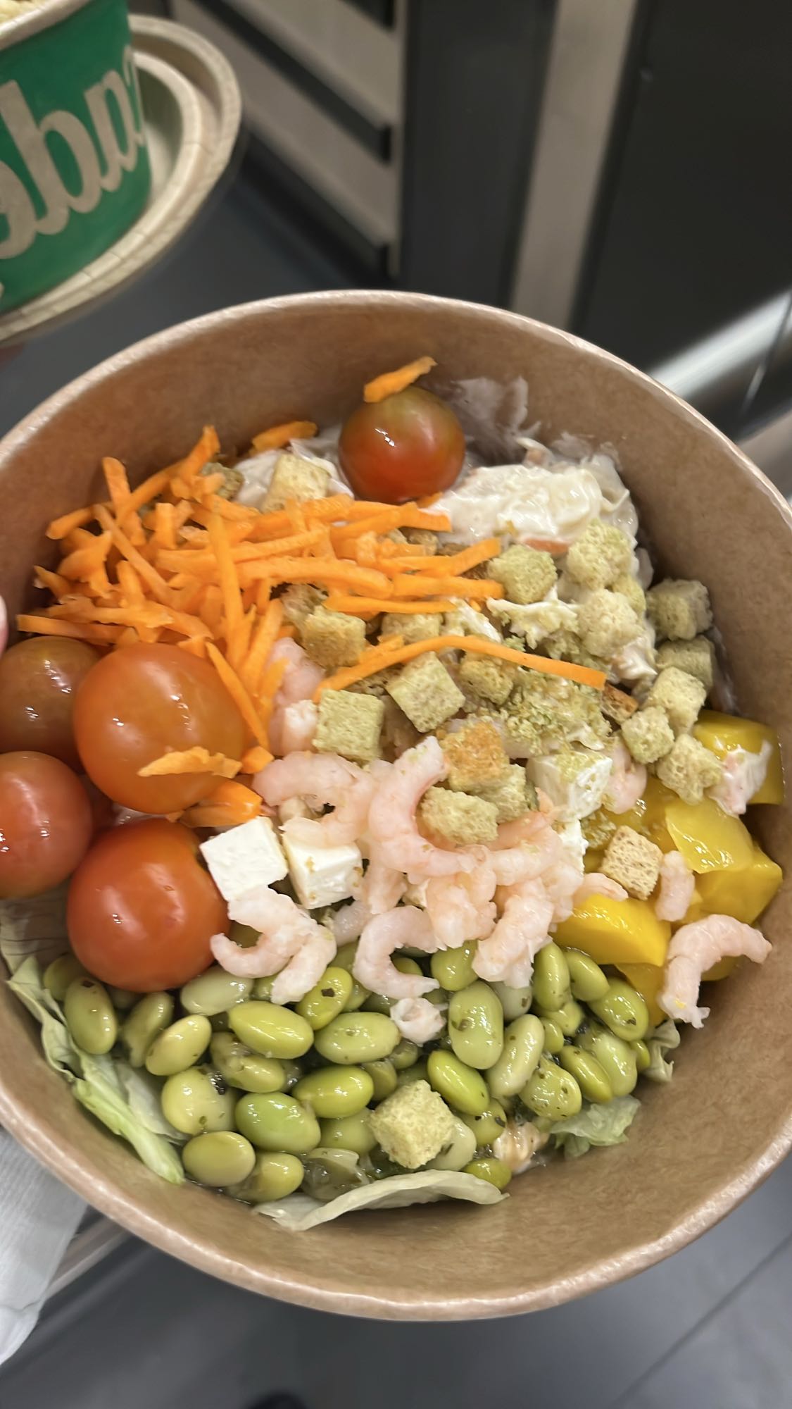 Räksallad med grönsaker