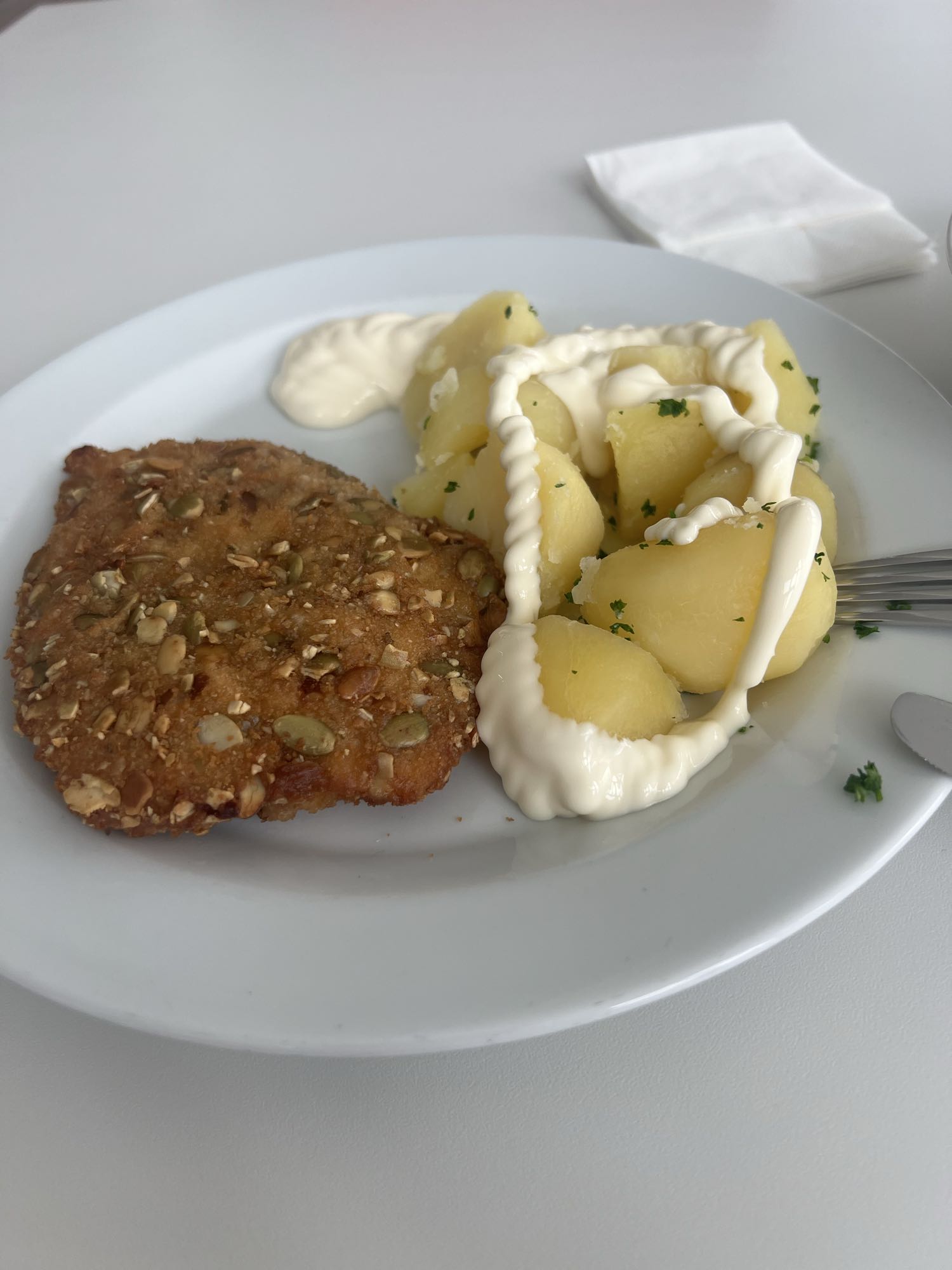 Schnitzel mit Kartoffeln