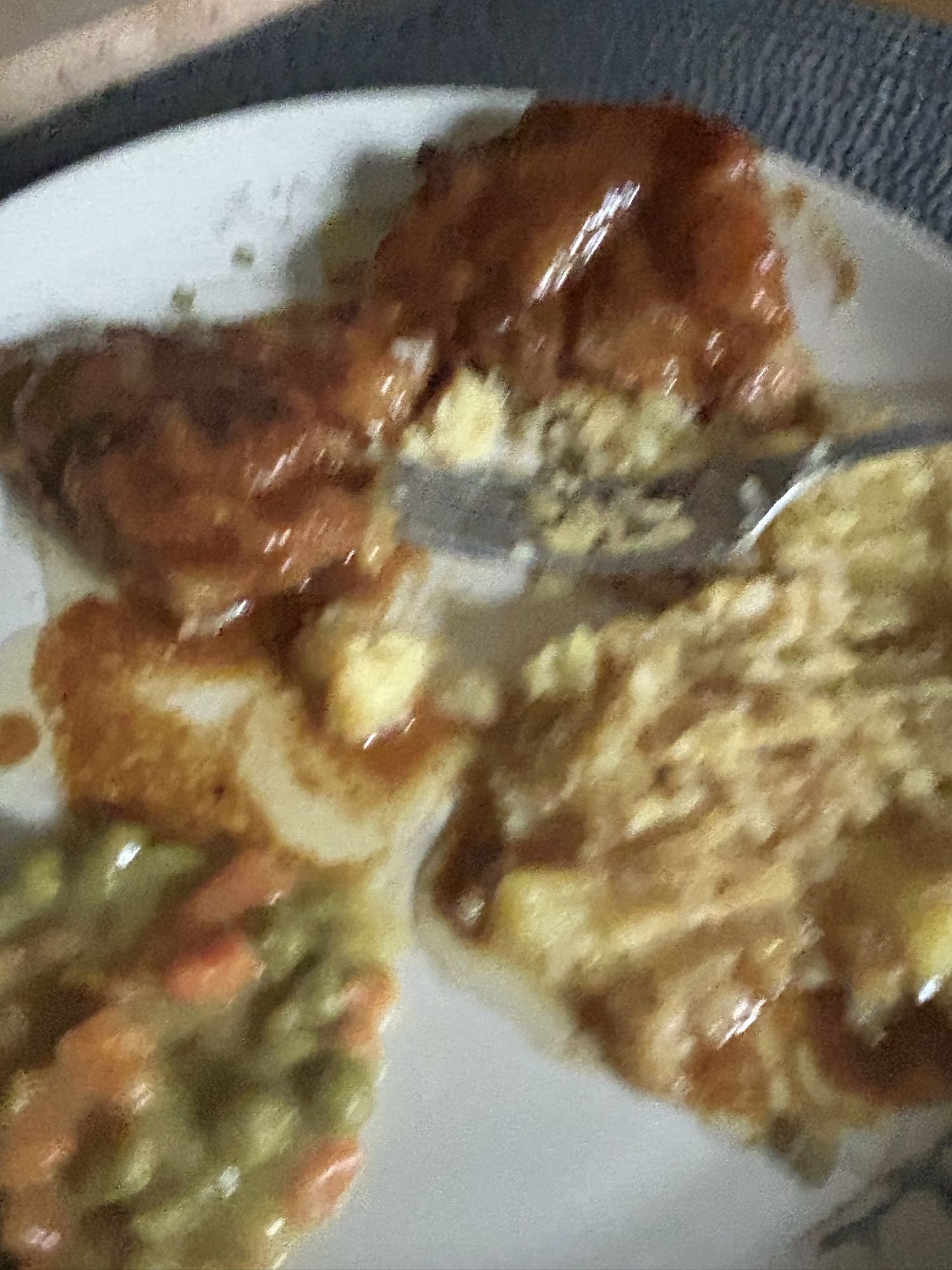 Kurczak z puree i warzywami