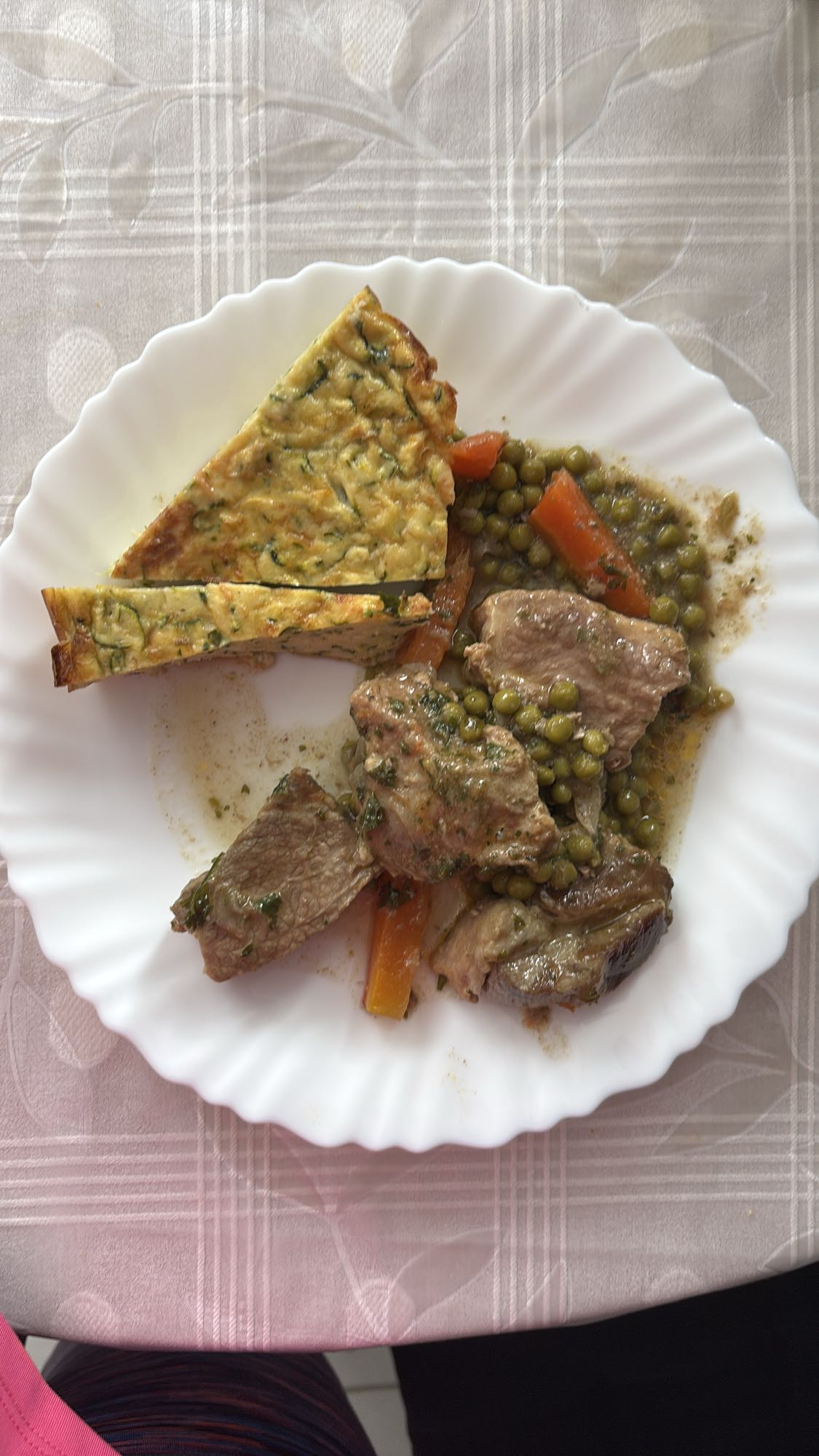 Ragoût de bœuf et flan