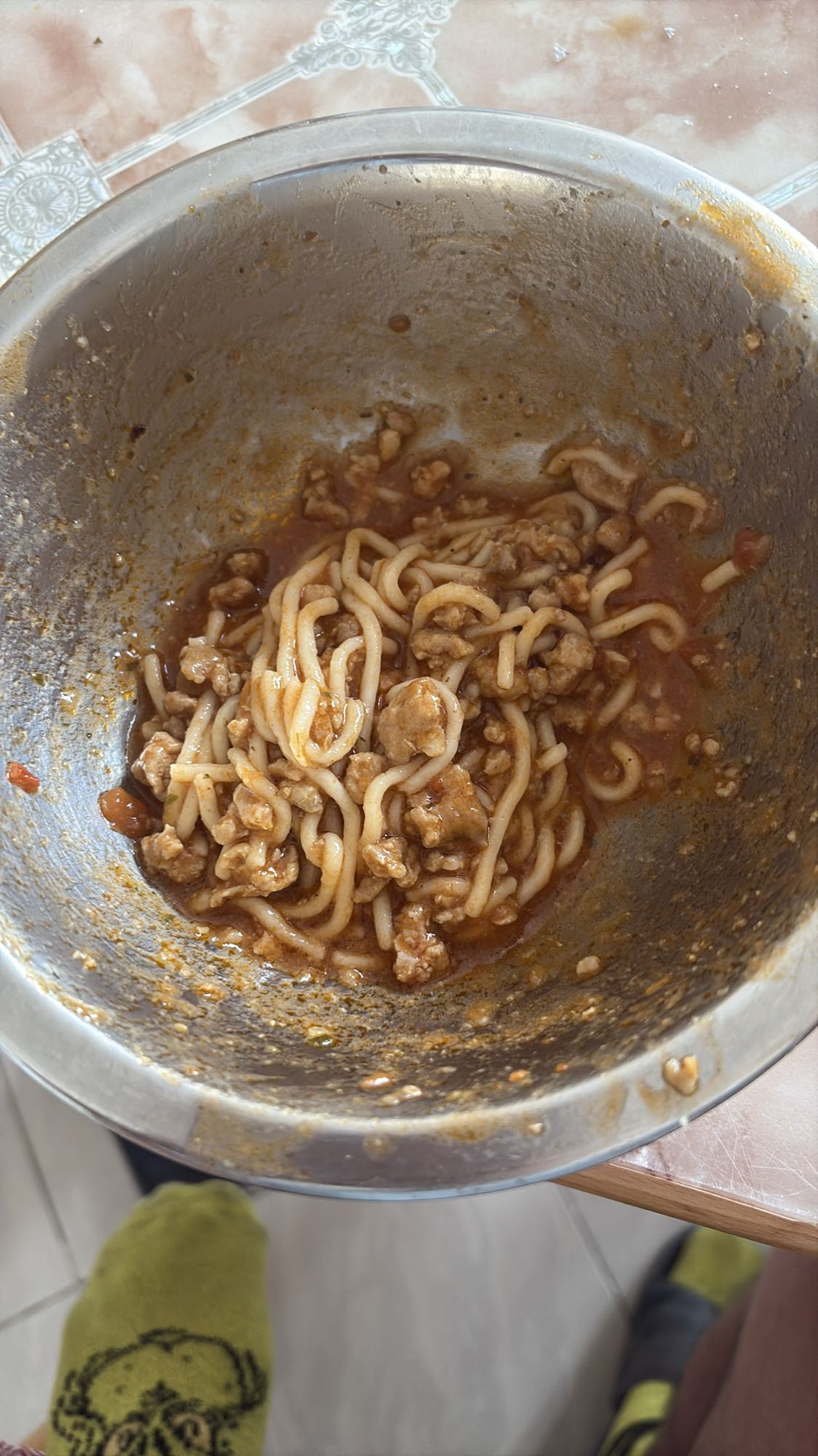 Húsos tésztás étel