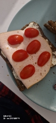 Tartine au fromage et dinde