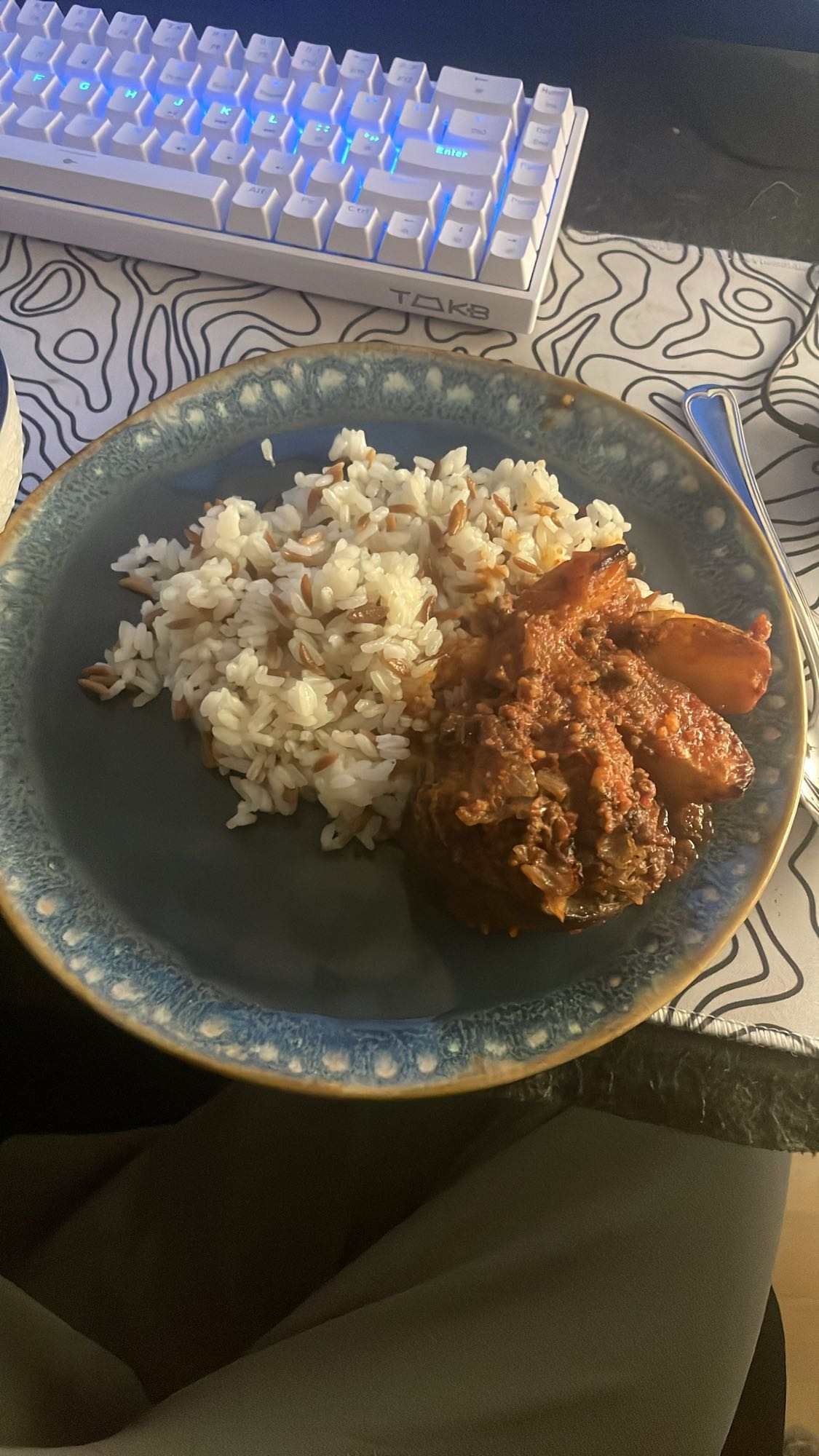 Reis mit Hackfleischsoße