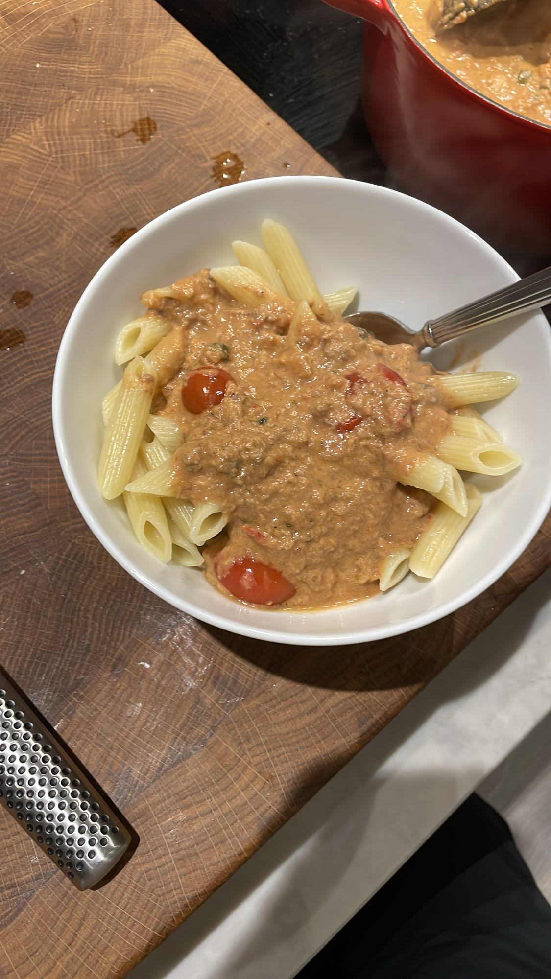 Krämig köttfärspasta