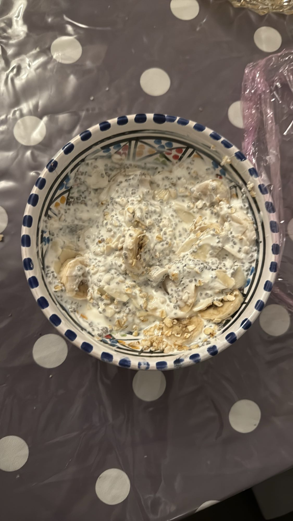 Yaourt aux graines et banane