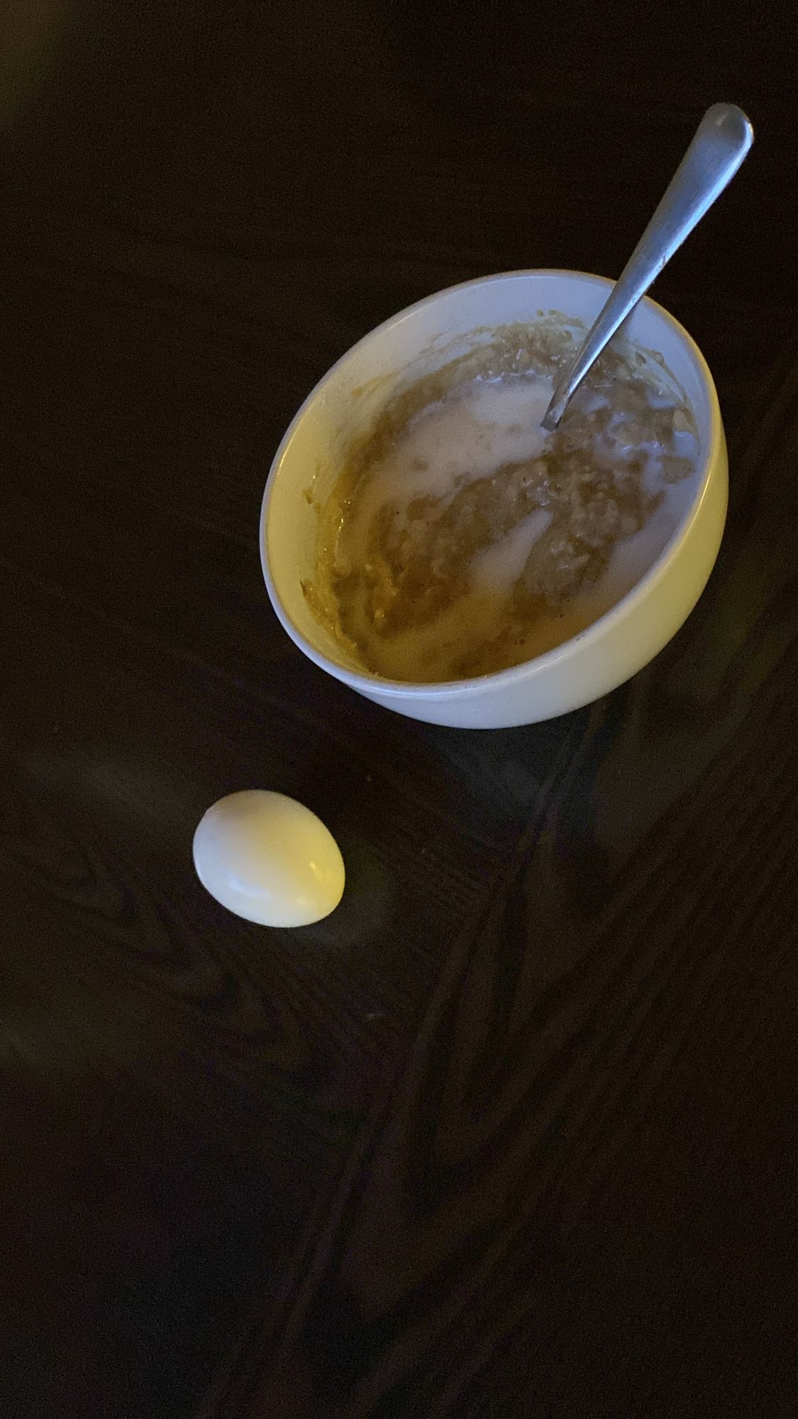 Havregrynsgröt med ägg