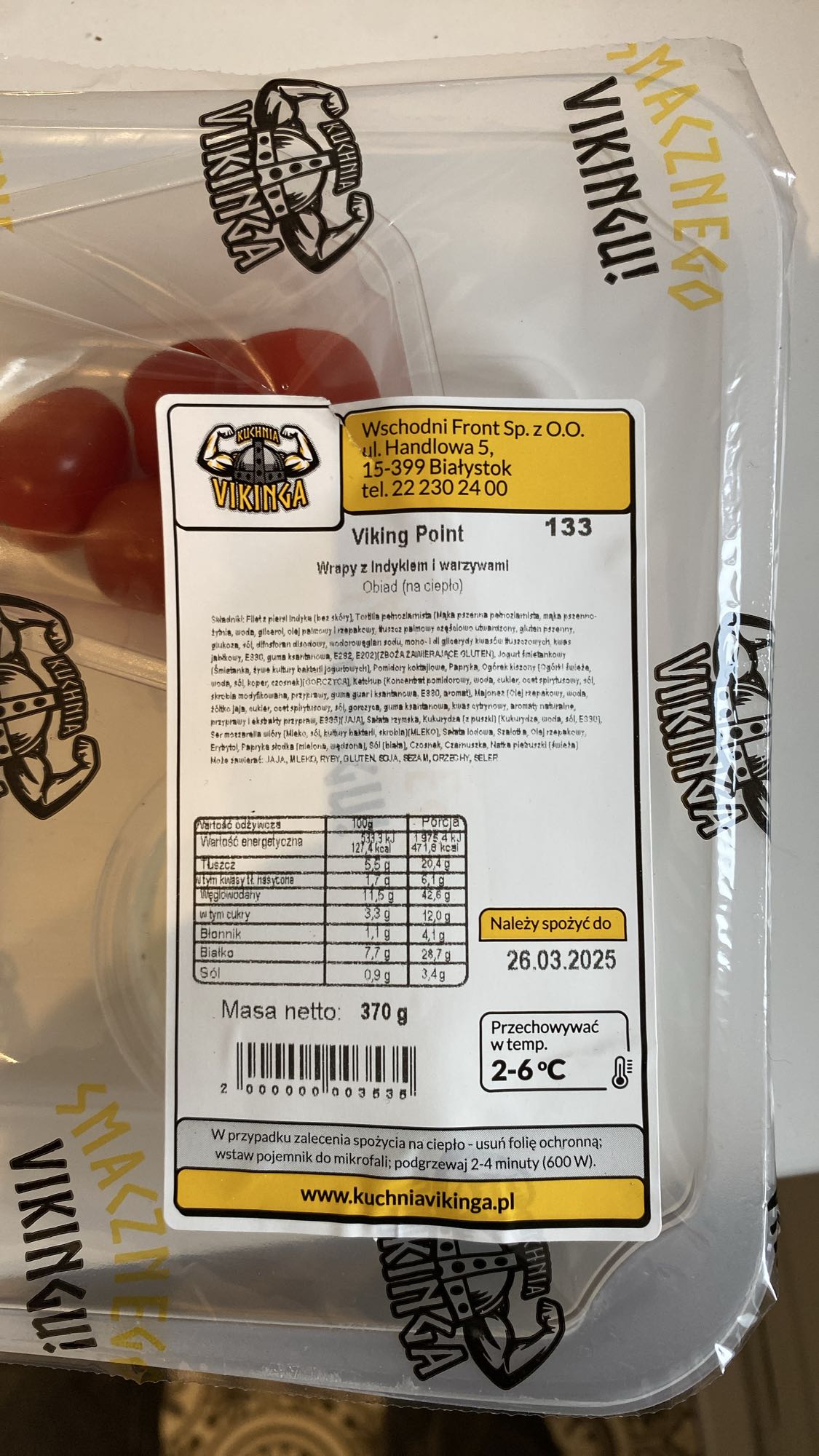 Wrapy z indykiem i warzywami