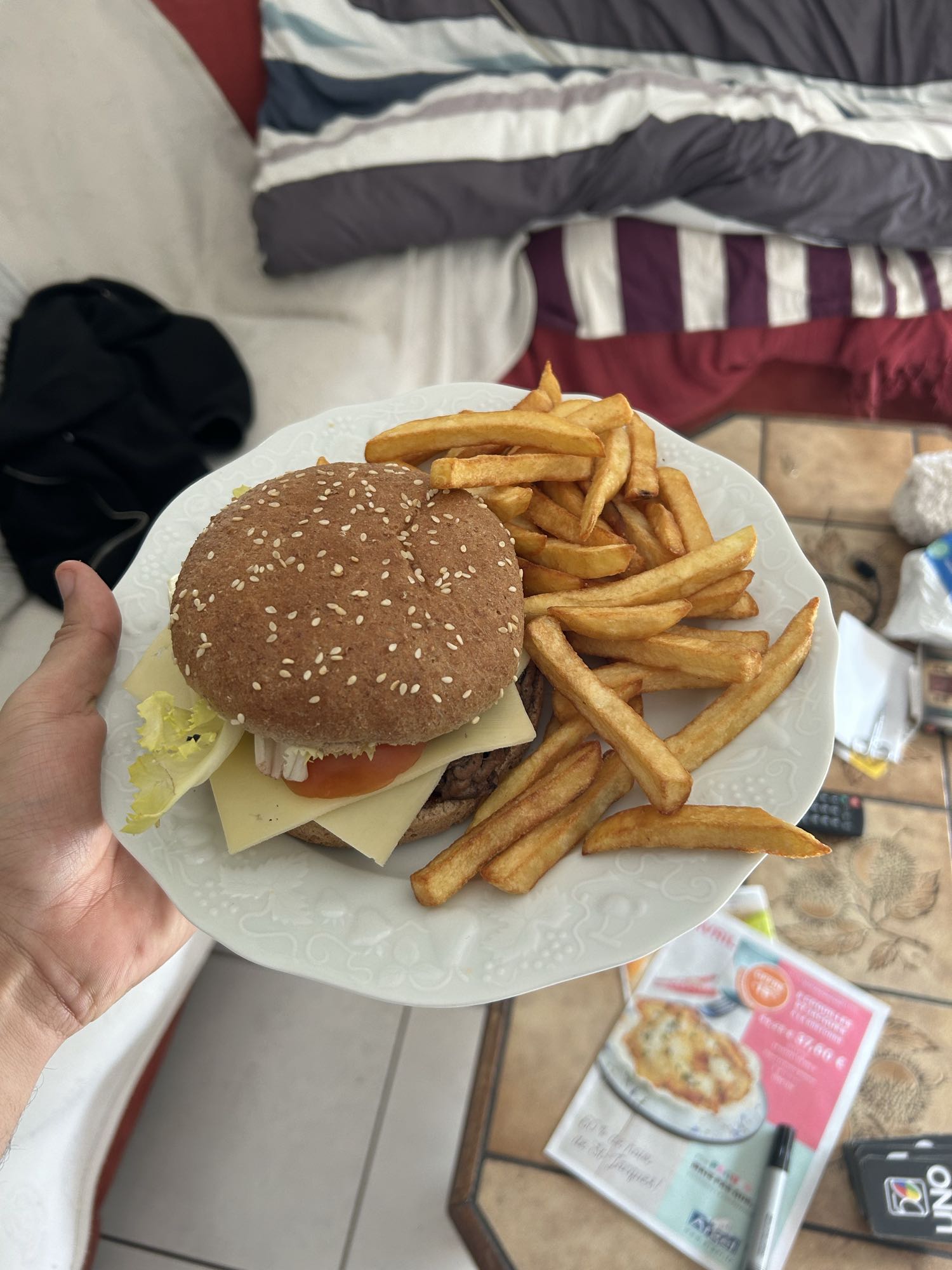 Burger avec frites