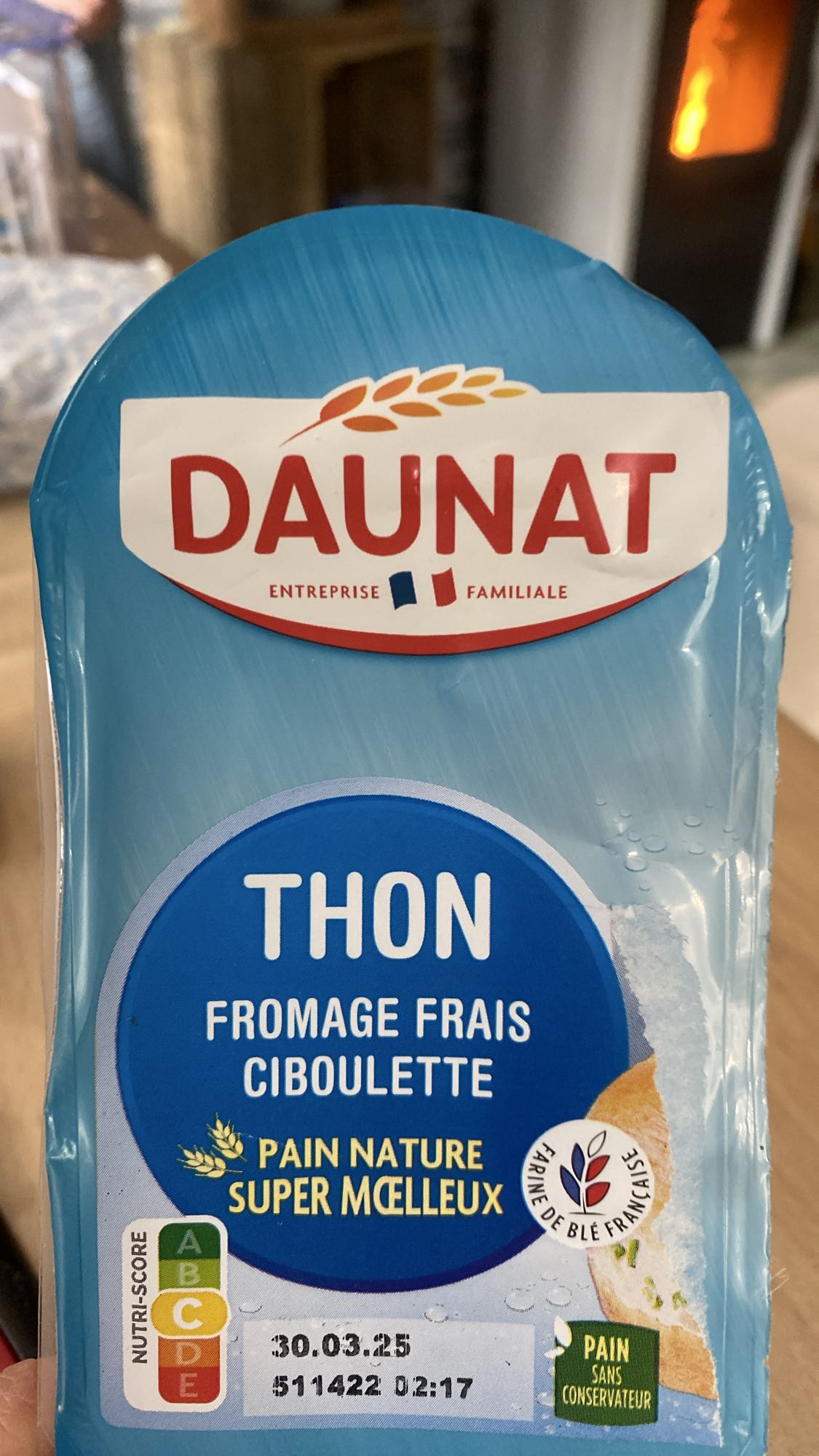 Sandwich thon ciboulette