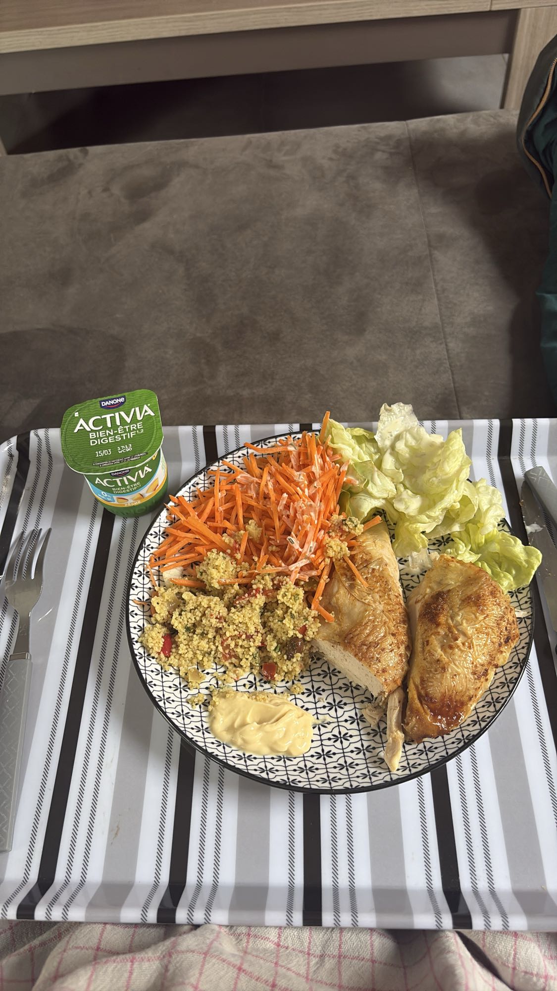 Poulet avec légumes