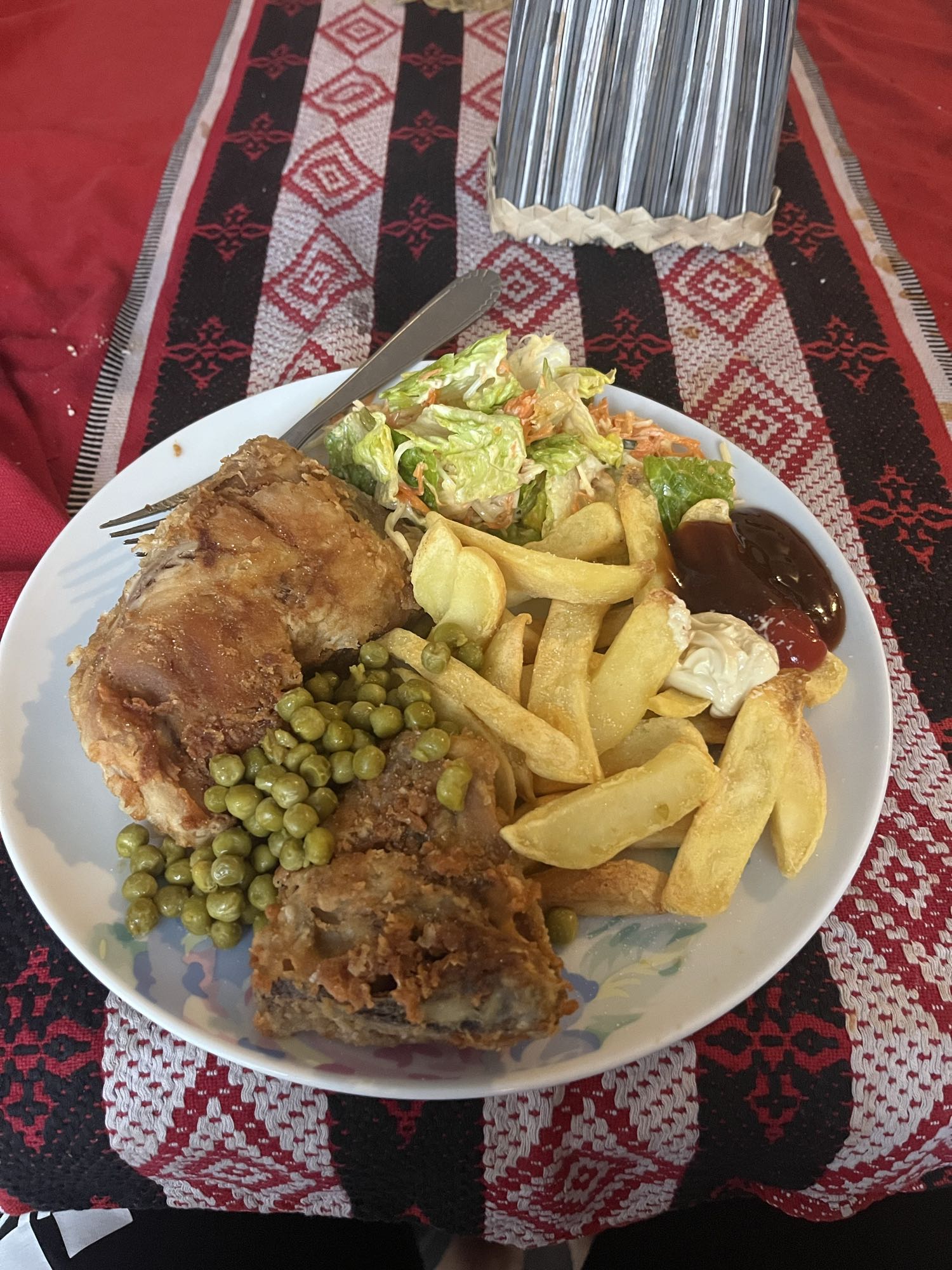 Poulet frit avec frites
