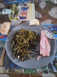 Assiette de légumes et jambon