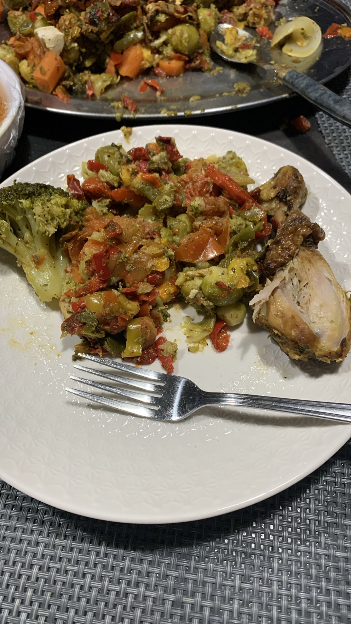 Poulet rôti aux légumes