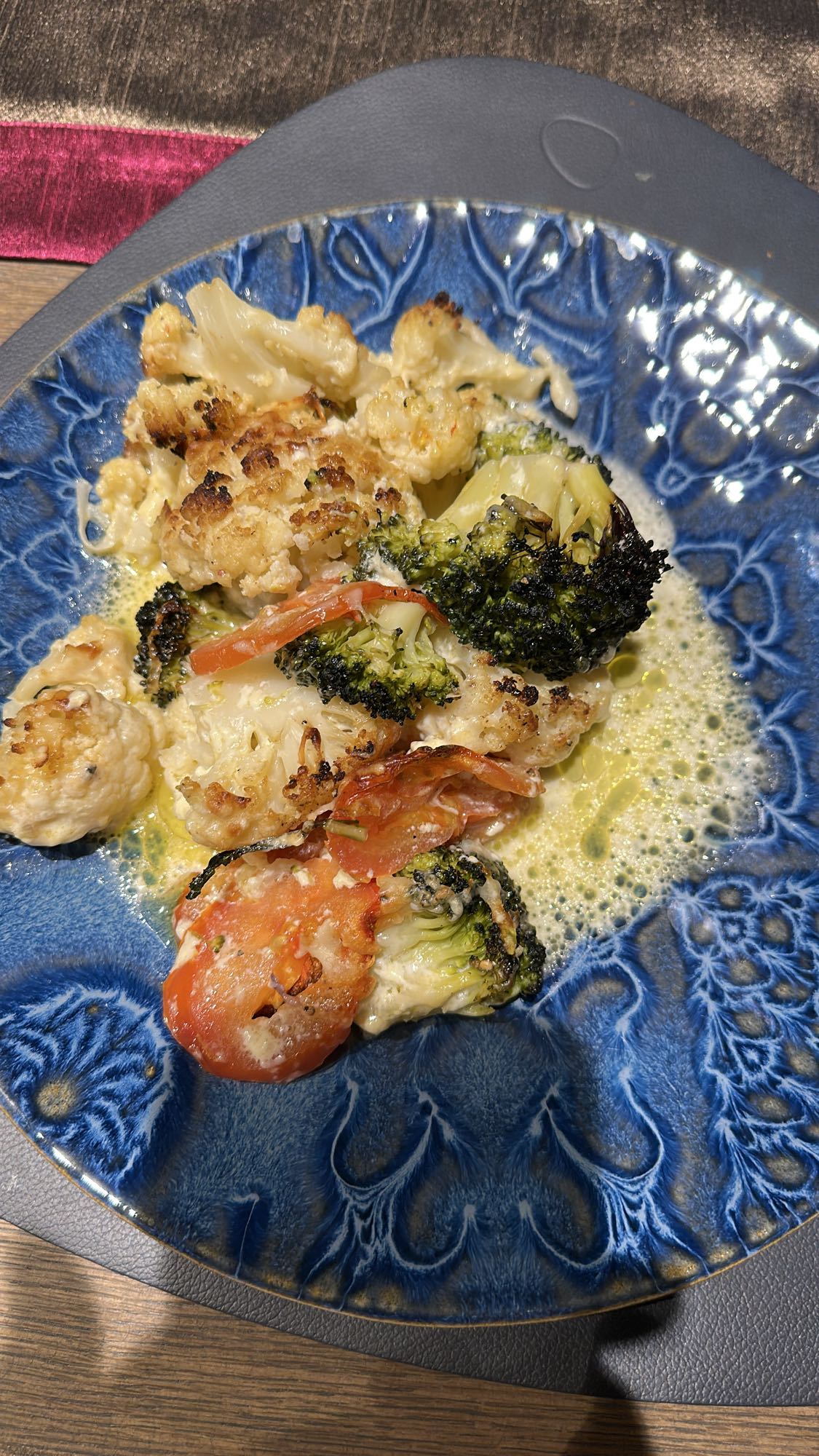 Überbackenes Gemüse