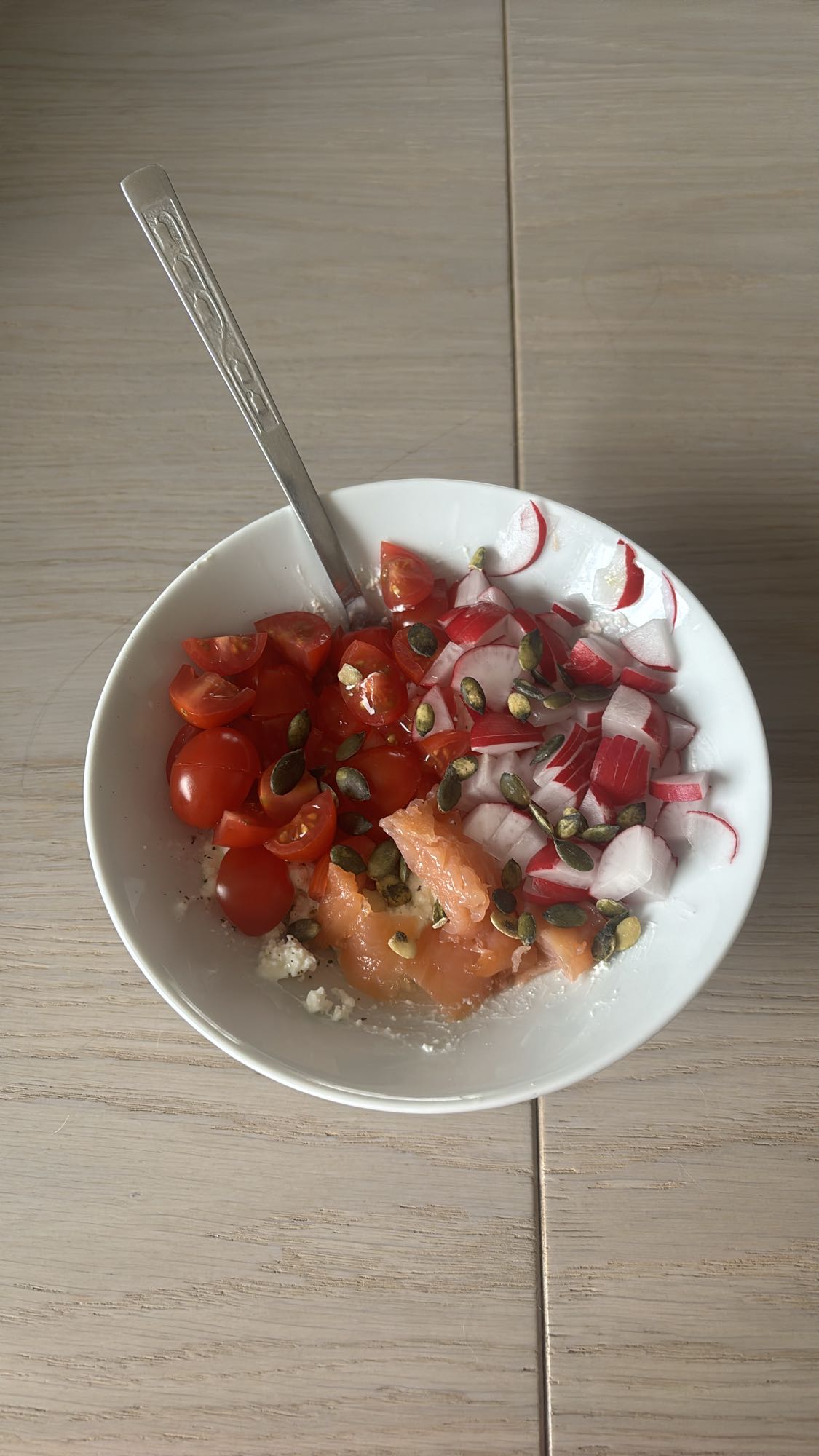 Salmon Cottage Cheese Bowl