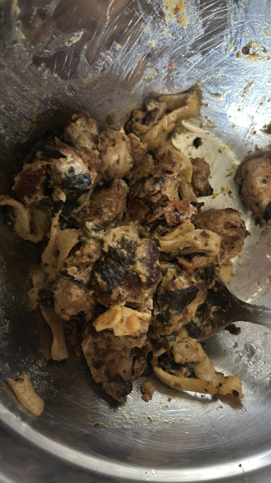 Smażone mięso z grzybami