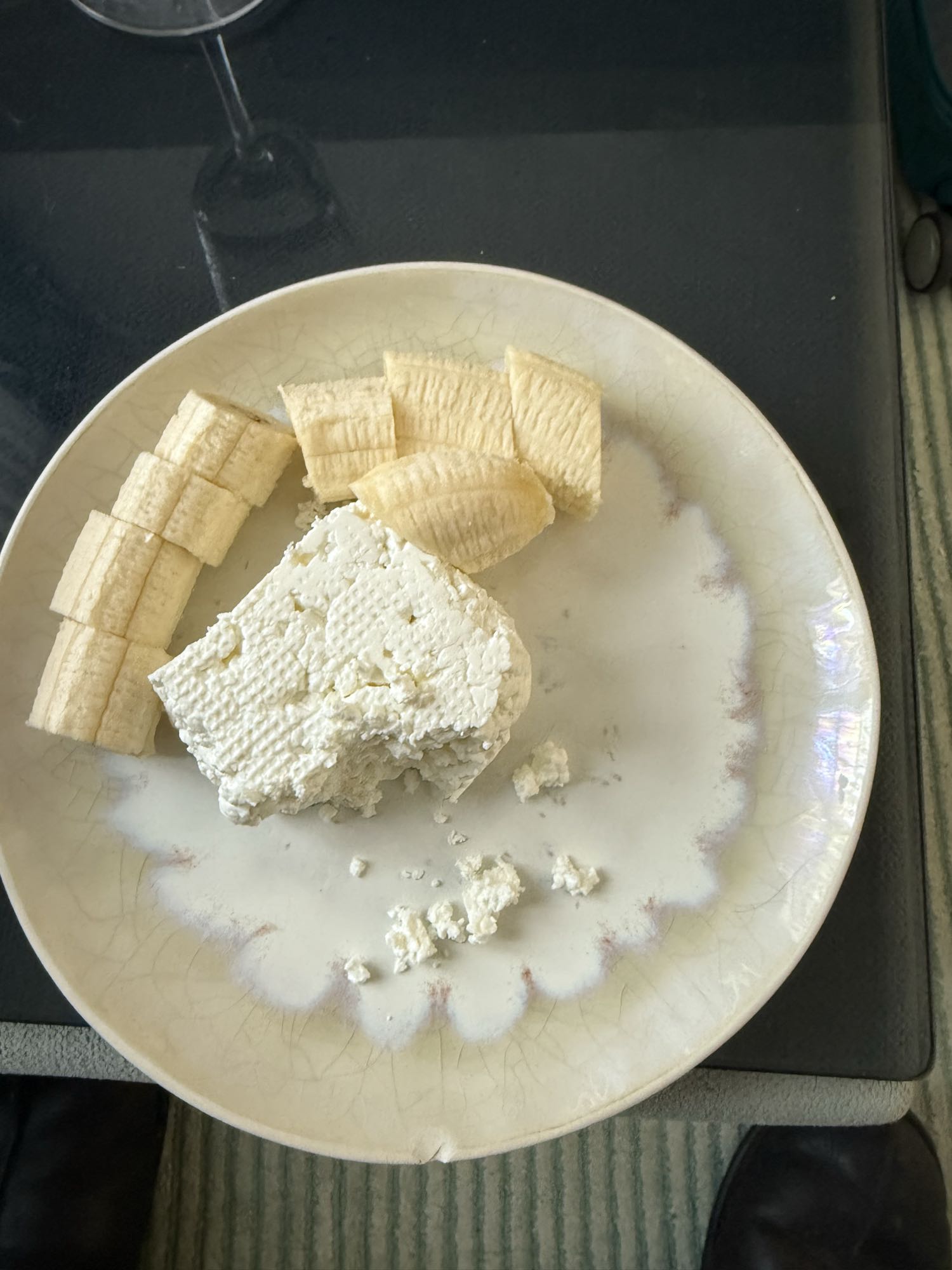 Творог с бананом