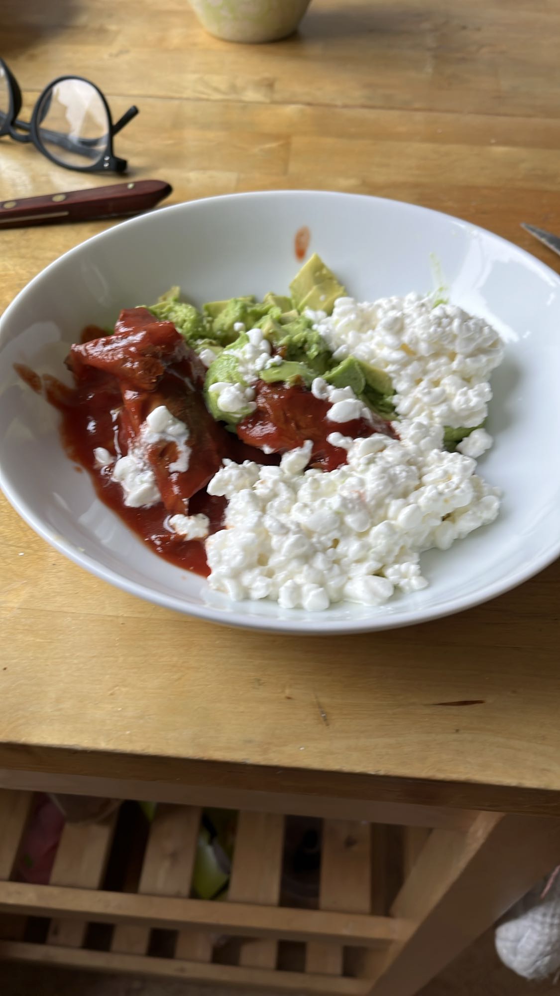 Kesoröra med avokado