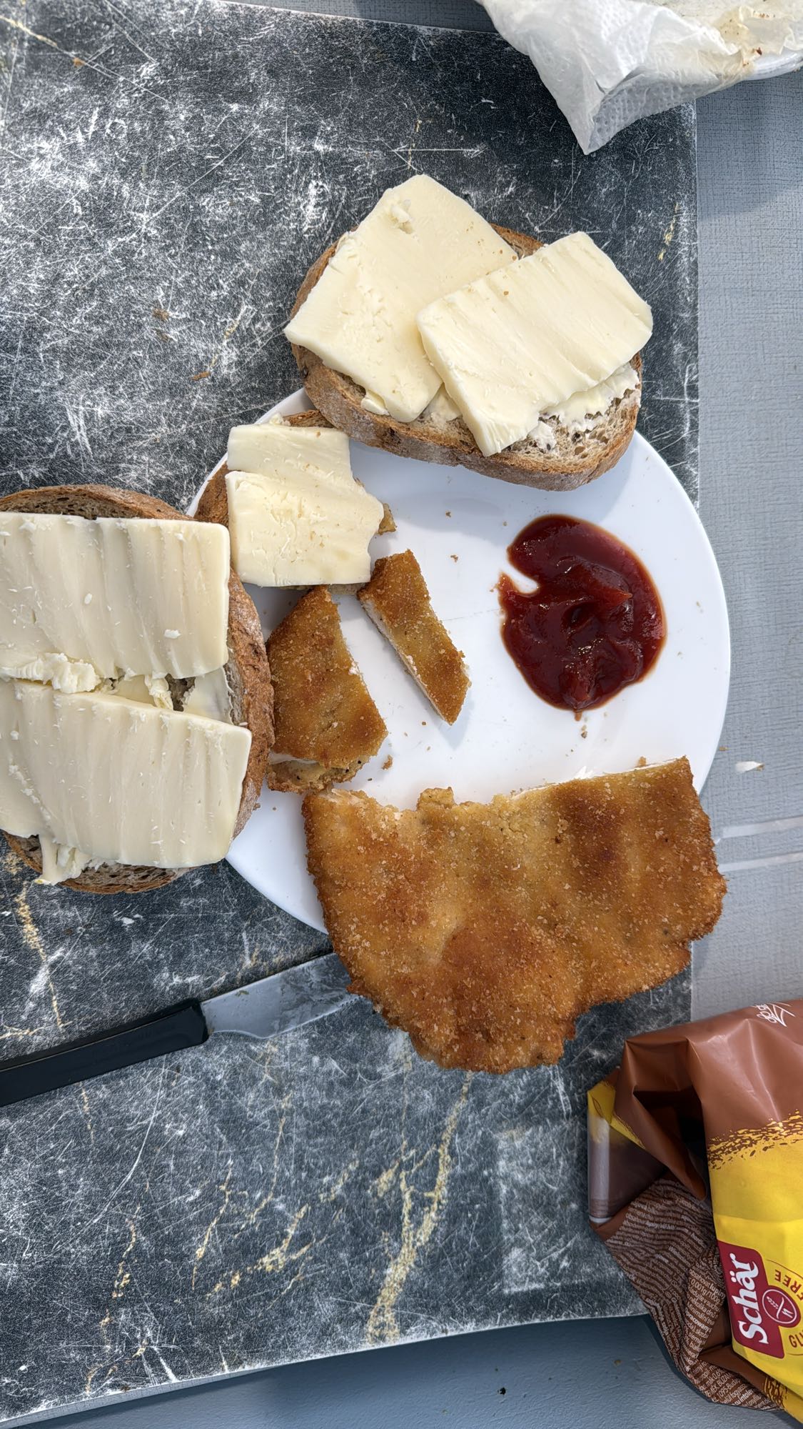 Kanapki z serem i schabowy