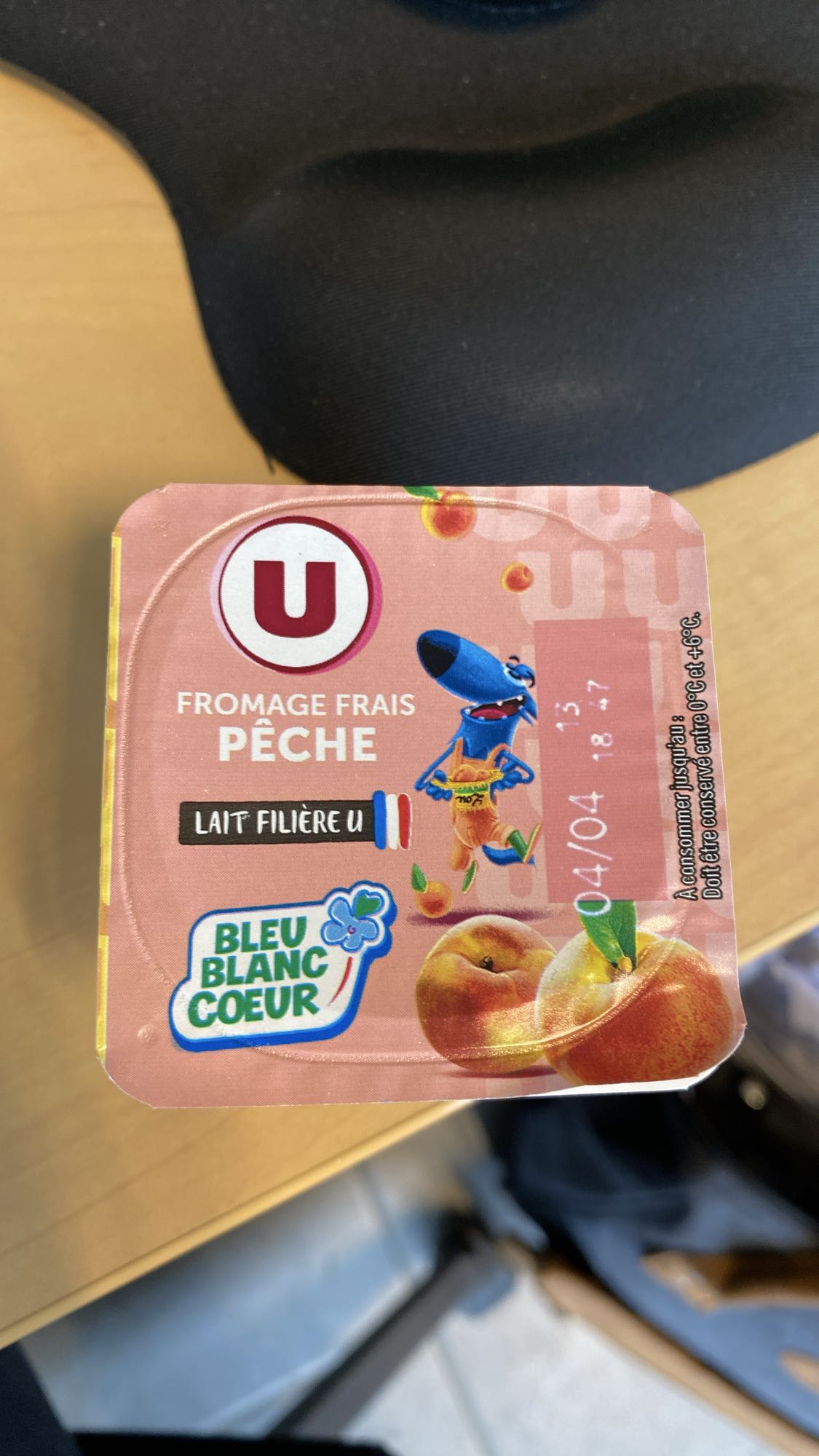 Fromage frais pêche