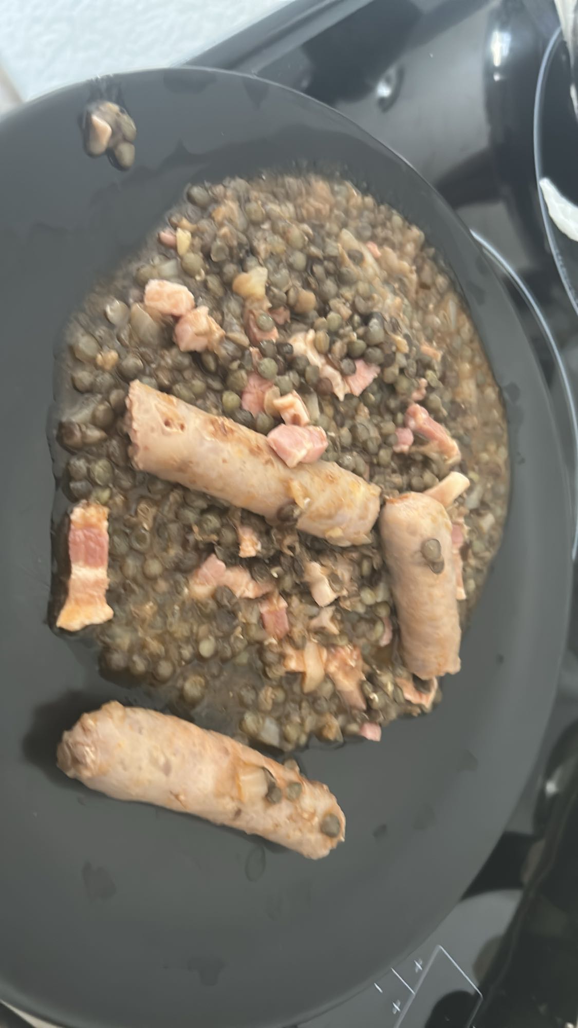 Saucisses aux lentilles