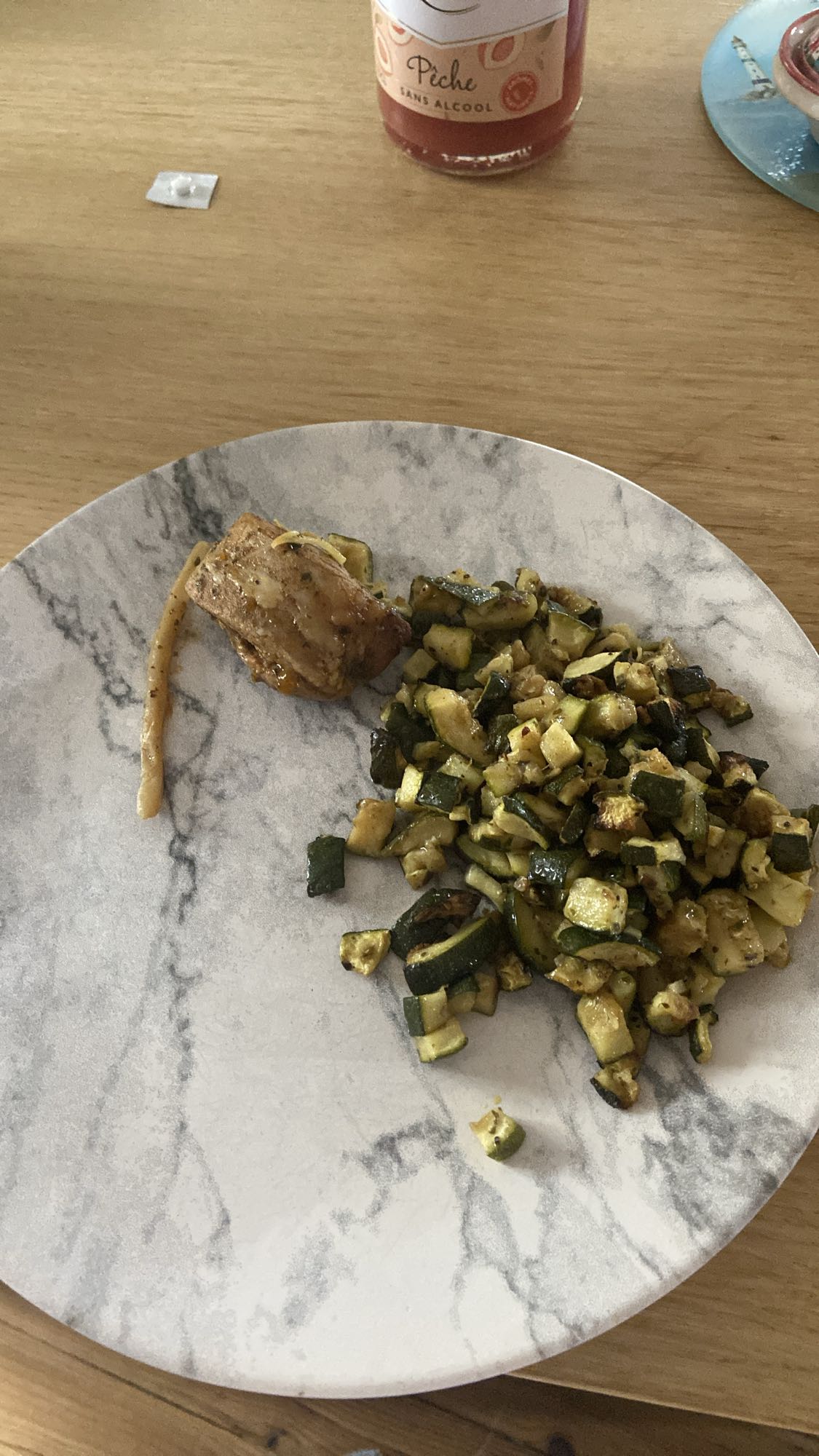 Poulet et courgettes sautées
