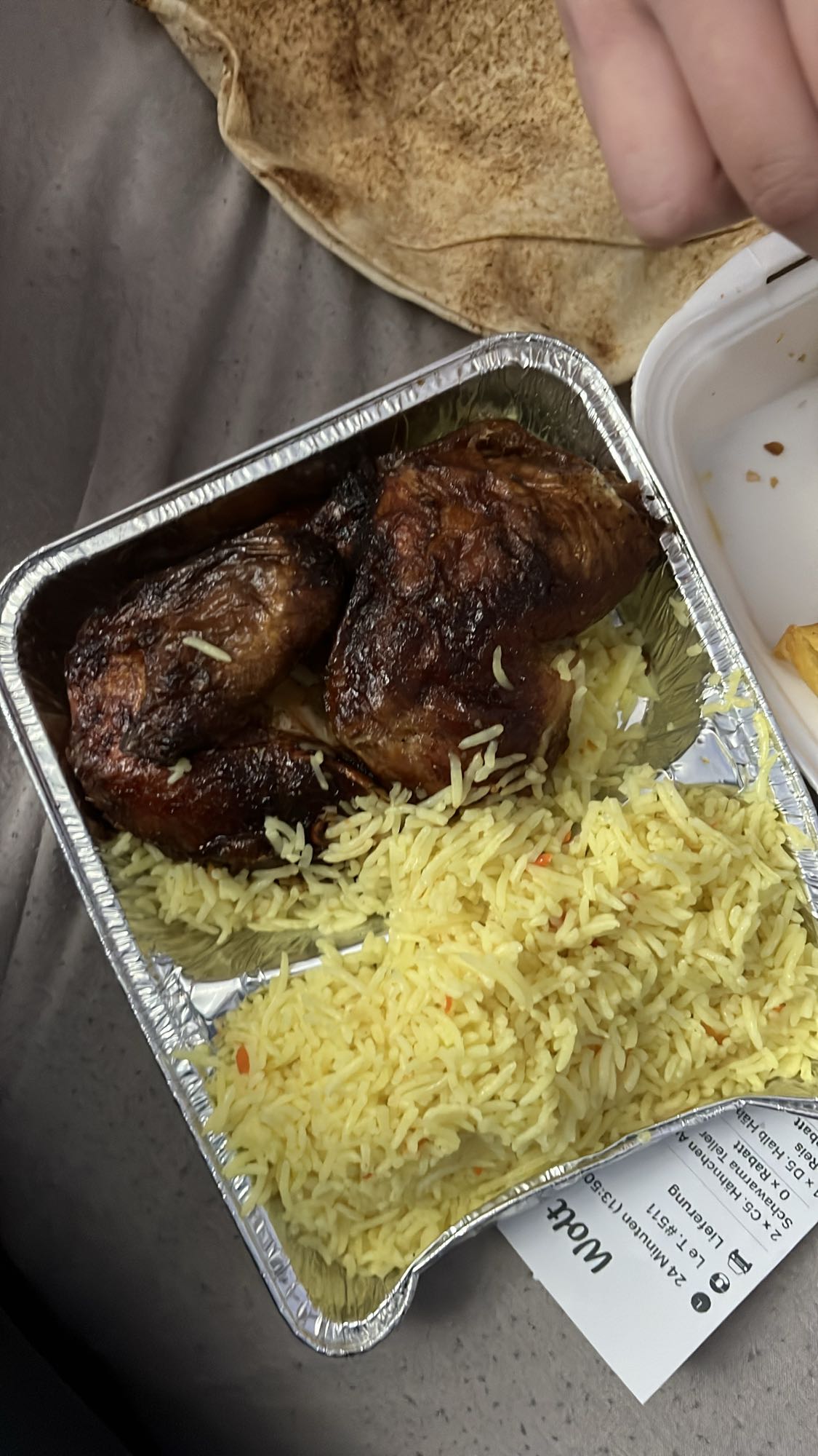 Gegrilltes Hähnchen mit Reis