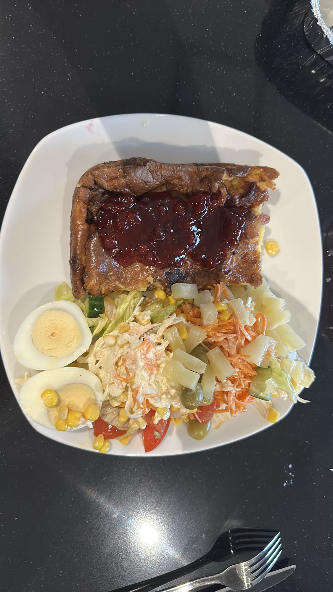 Ugnspannkaka med sallad