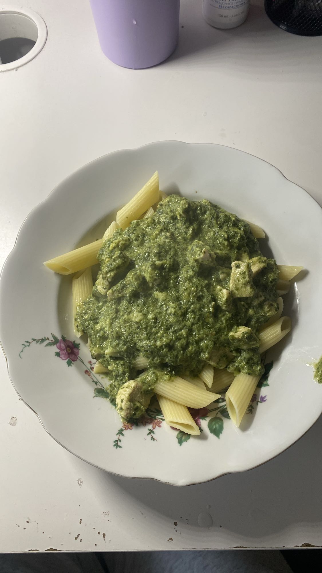 Makaron ze szpinakiem