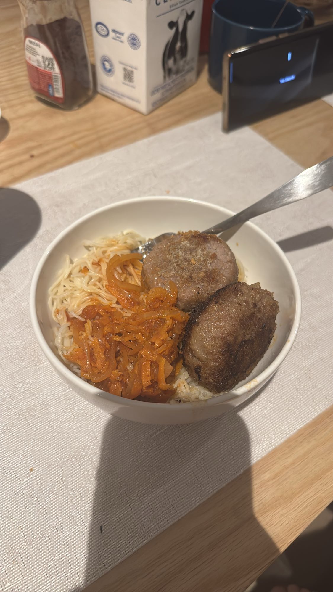 Котлеты с лапшой