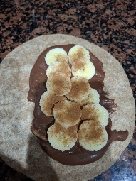 Wrap de plátano y chocolate