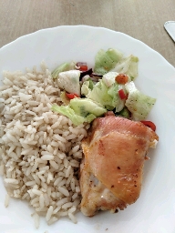 Chicken with Rice and Salad
