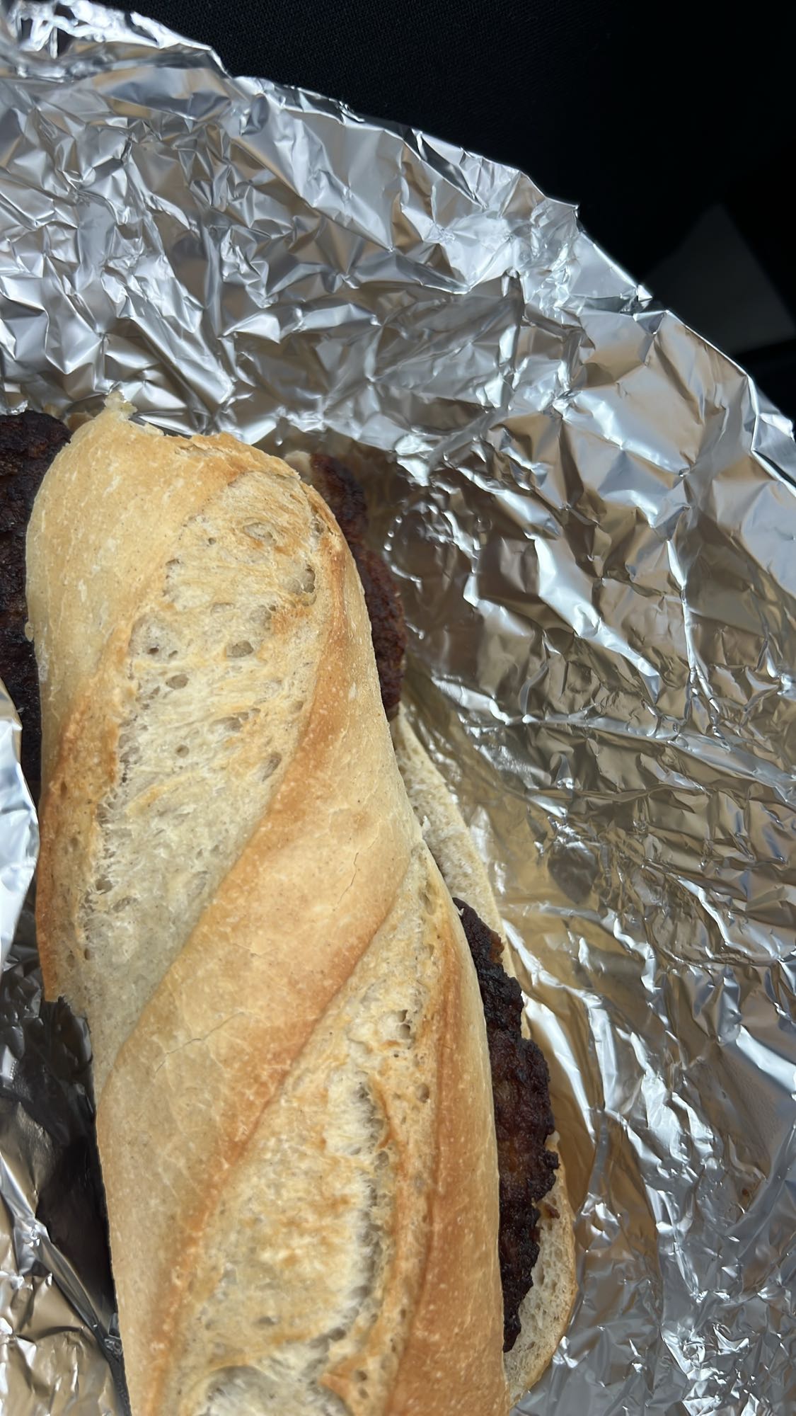 Baguette mit Frikadelle