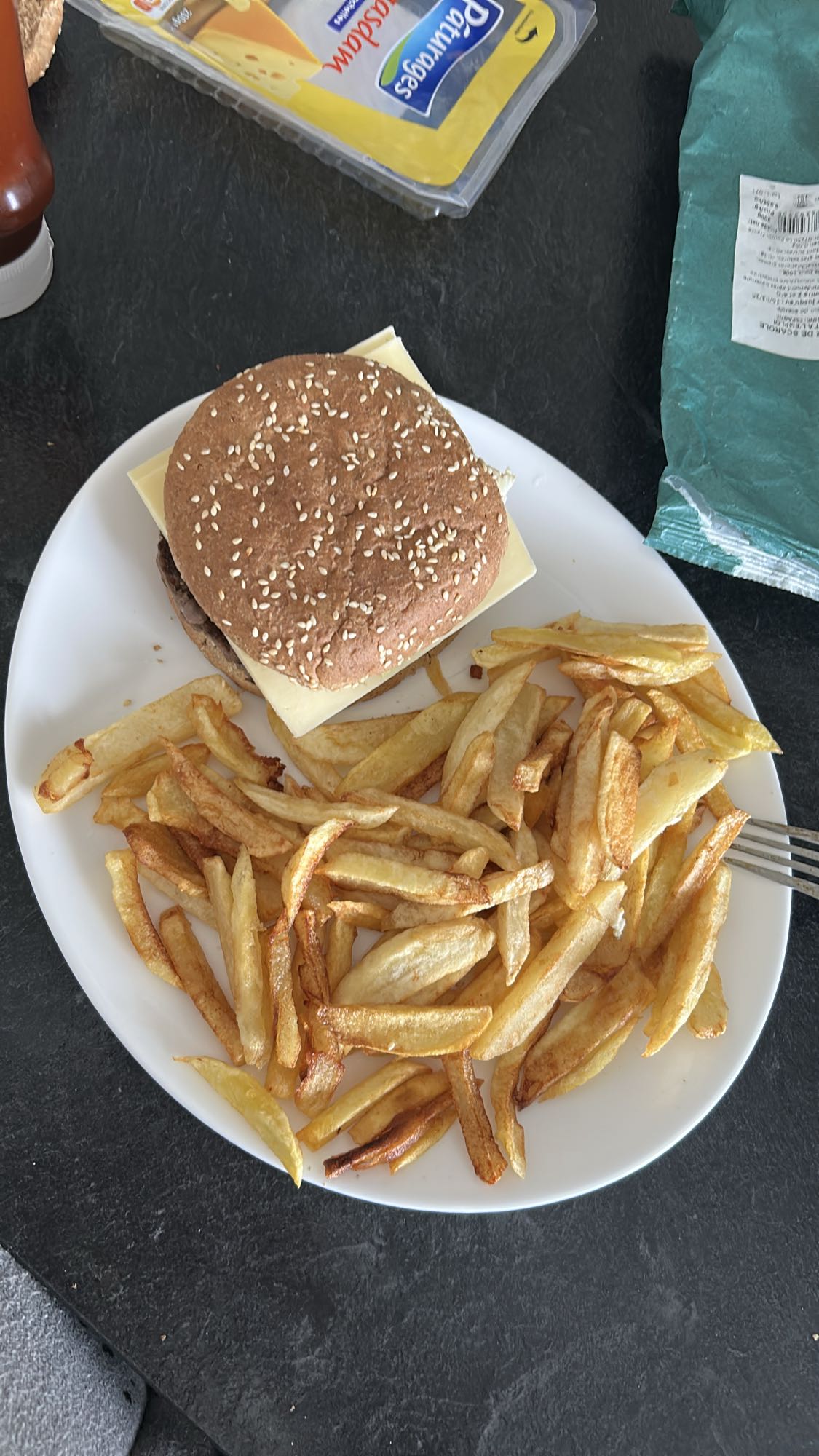Burger avec frites