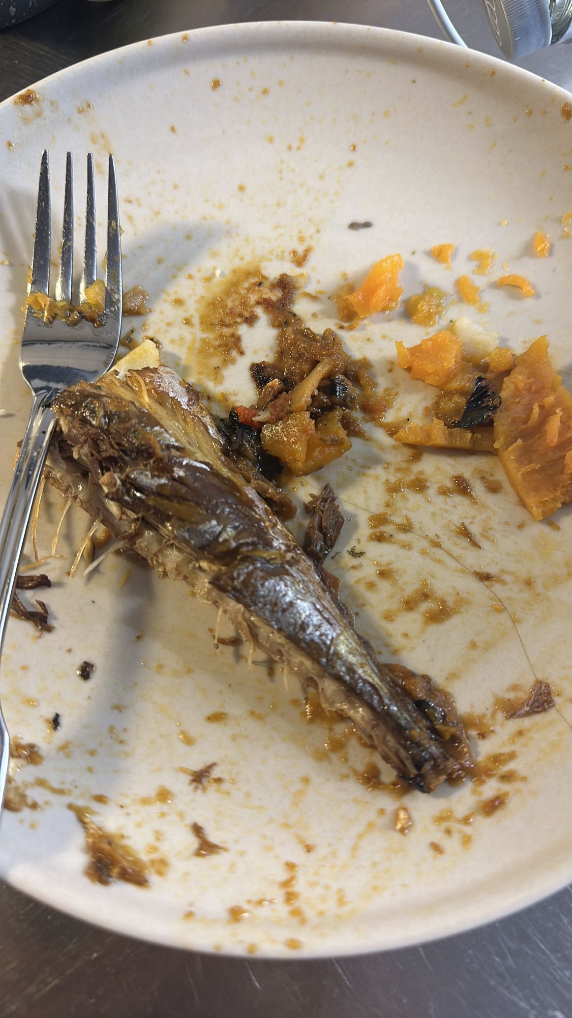 Stekt fisk med sötpotatis