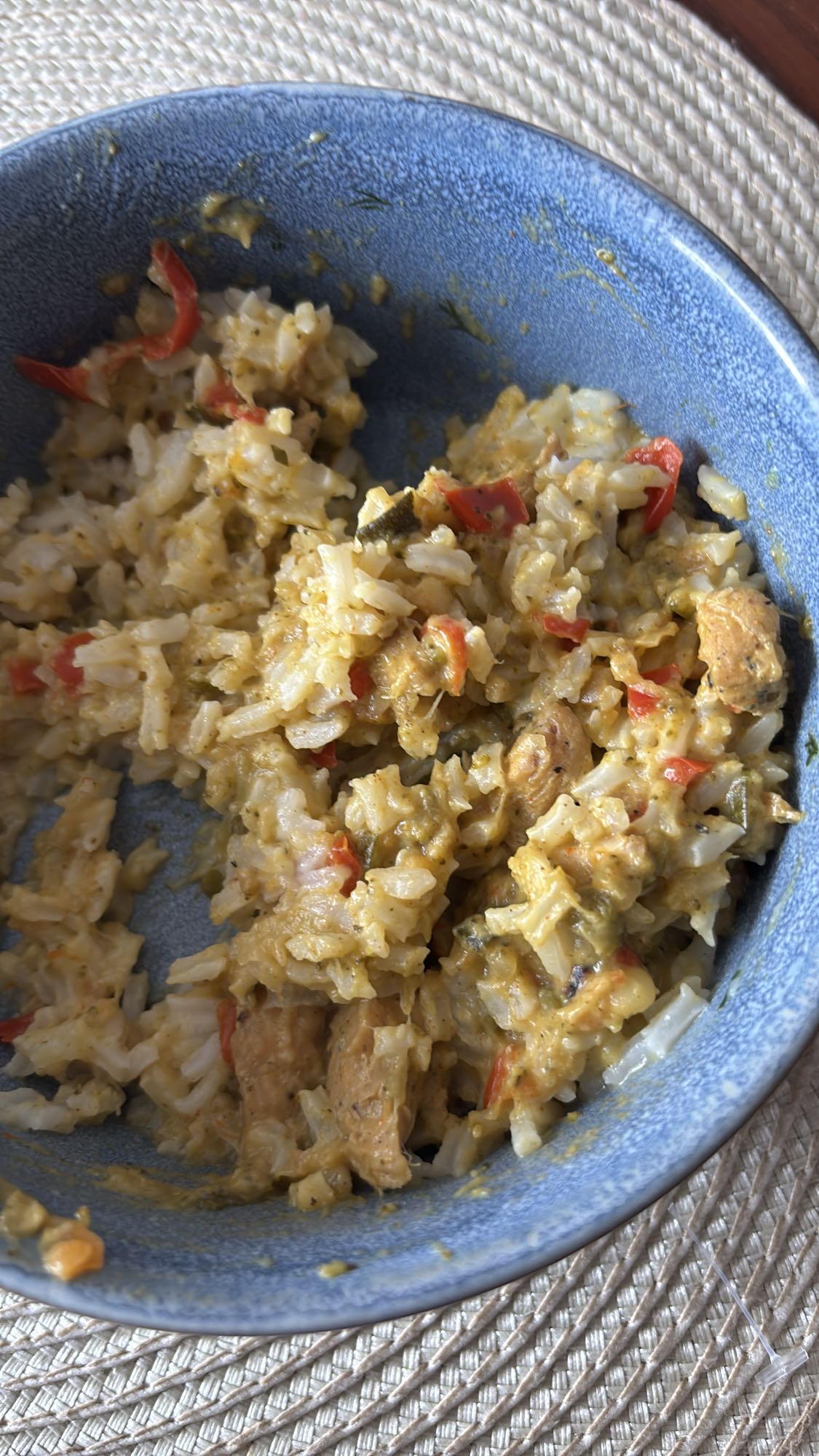 Kurczak curry z ryżem