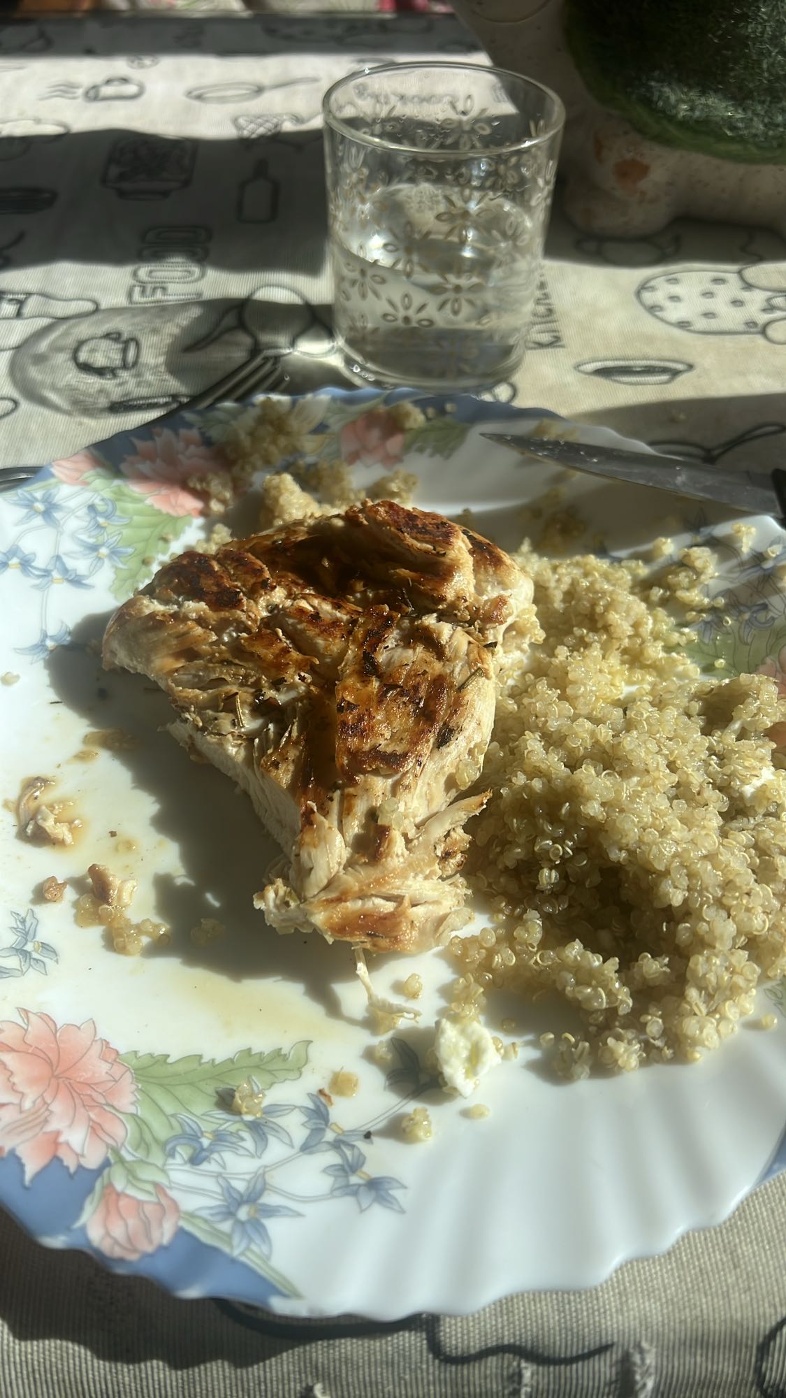 Pollo a la plancha con quinoa