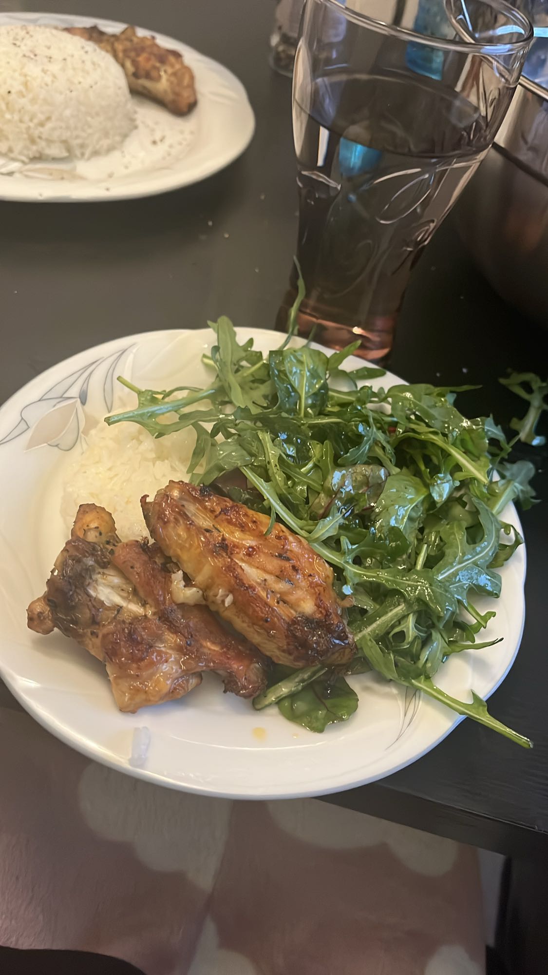 Gegrilltes Hähnchen mit Reis