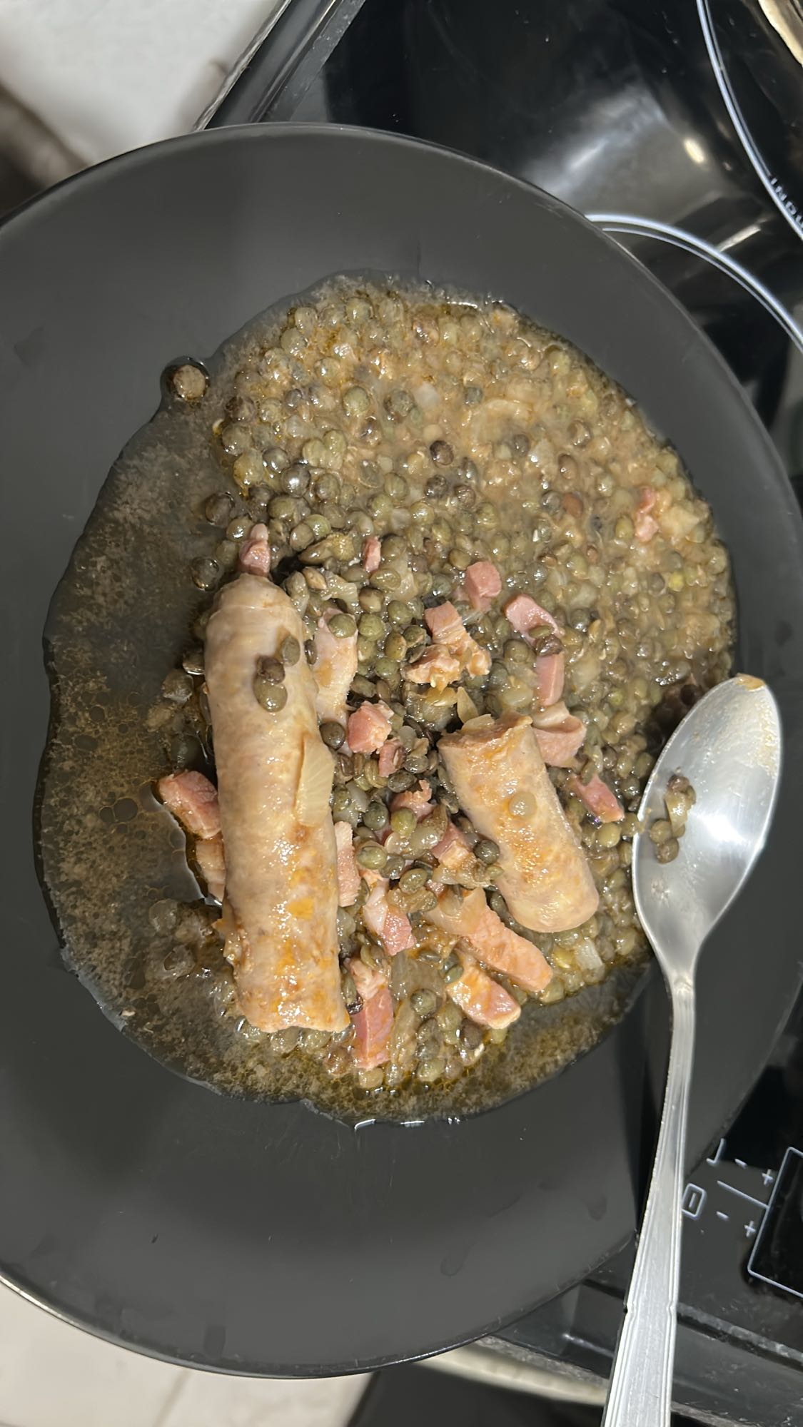 Saucisses aux lentilles